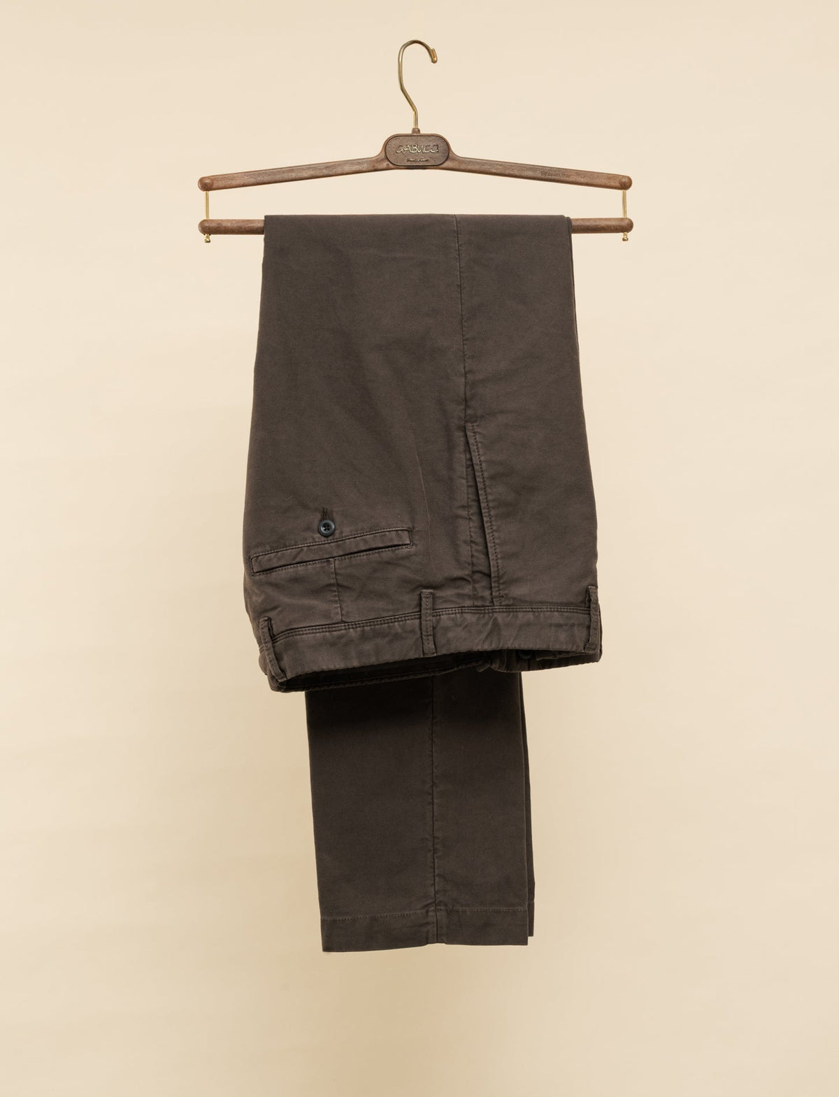 Cotton Tricochino Regular Fit Slacks Brown Incotex Trousers 30