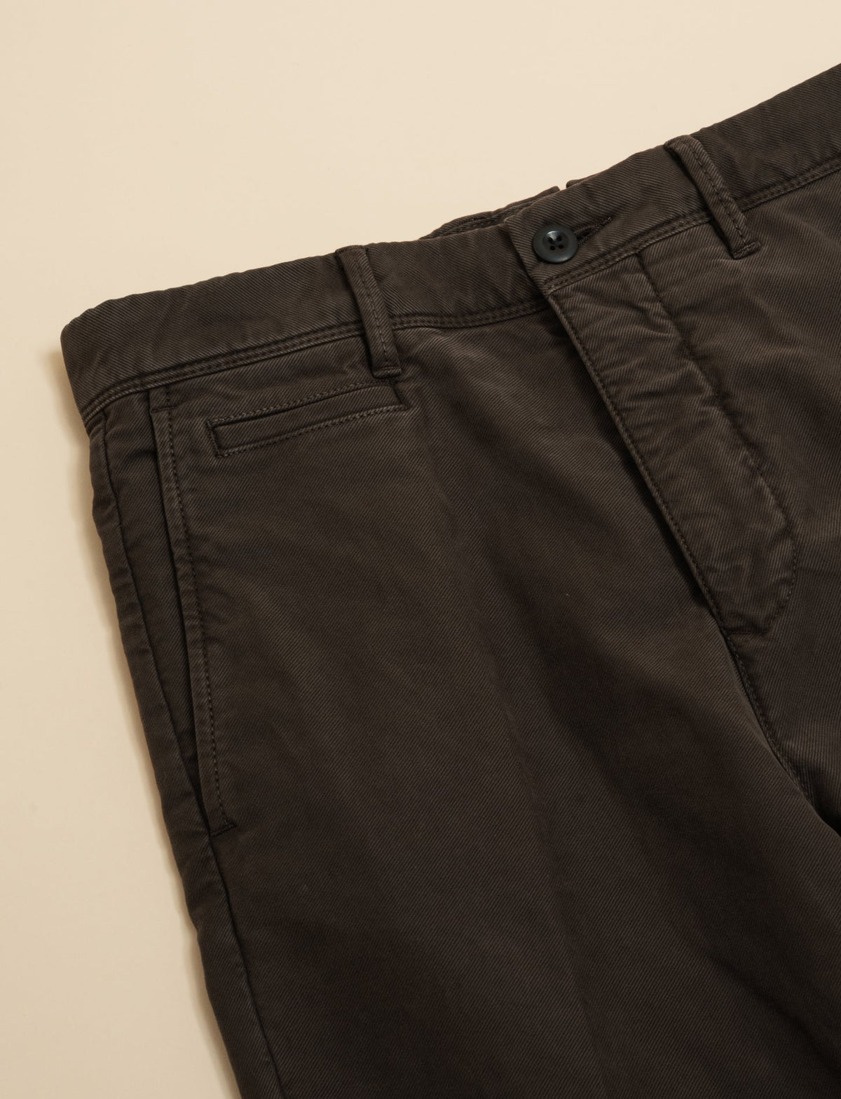 Cotton Tricochino Regular Fit Slacks Brown Incotex Trousers 30