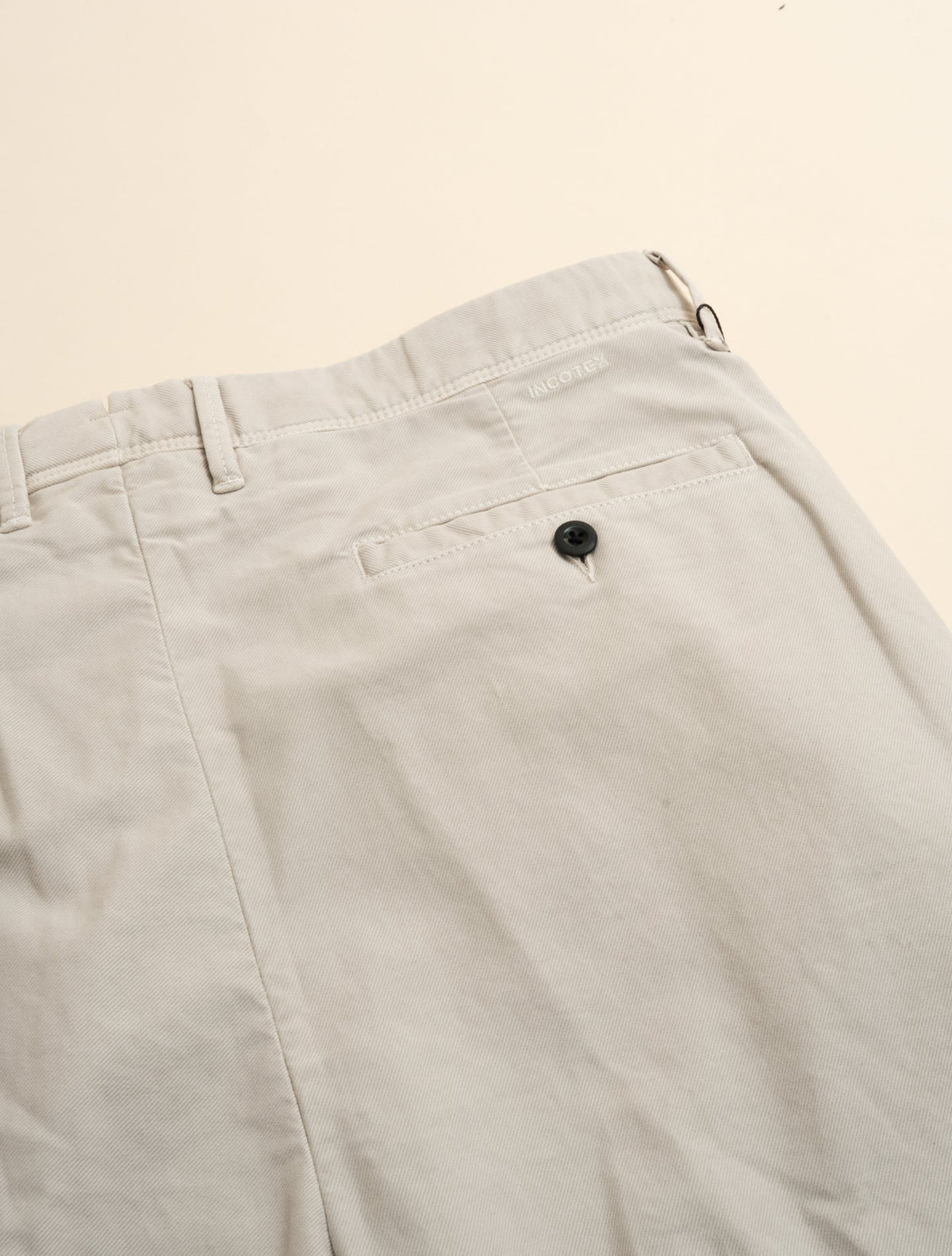 Cotton Tricochino Regular Fit Slacks Putty Incotex Trousers 30