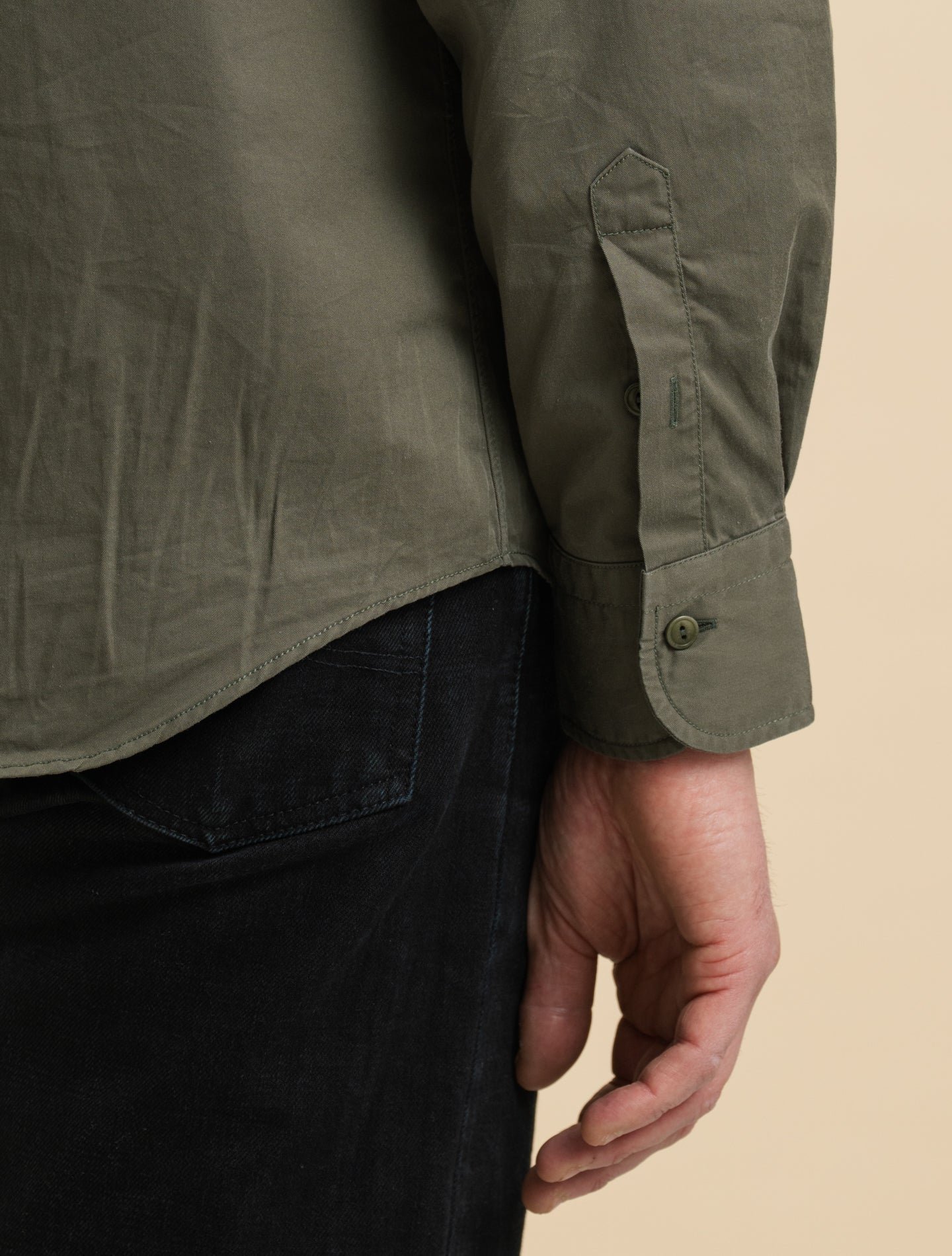 Cotton Twill Utility Shirt Army Mazzarelli Shirts 38