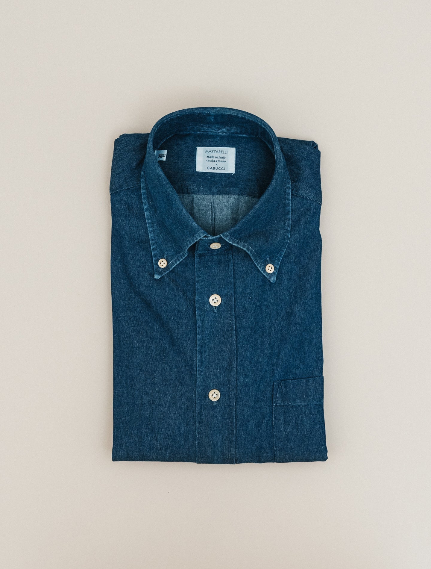 Denim IVY Fit Shirt Dark Mazzarelli Shirts 38
