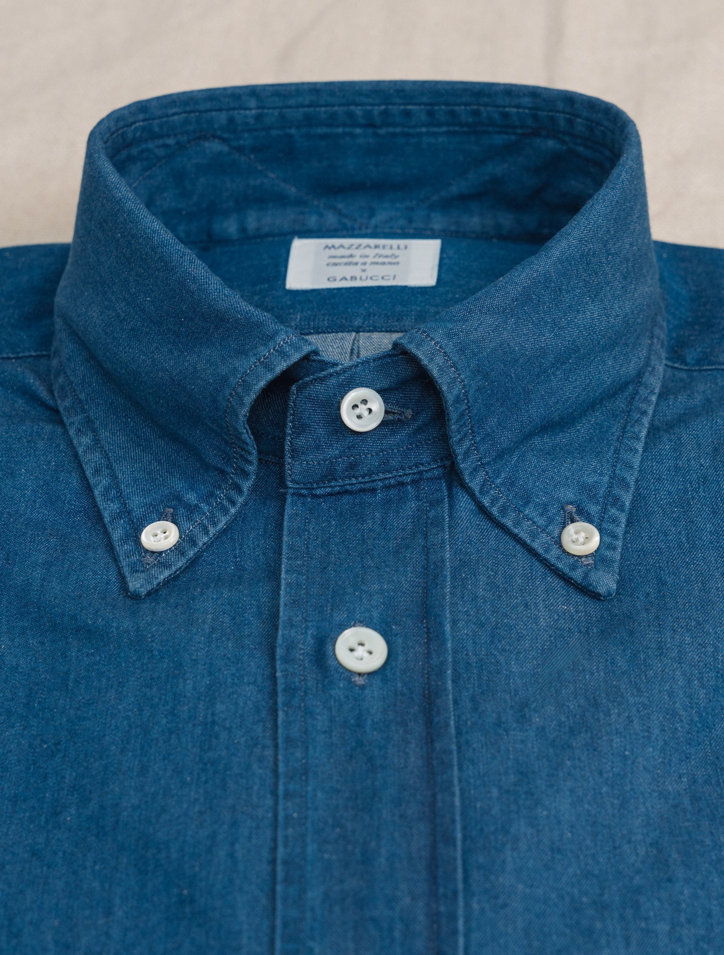 Denim IVY Fit Shirt Dark Mazzarelli Shirts 38