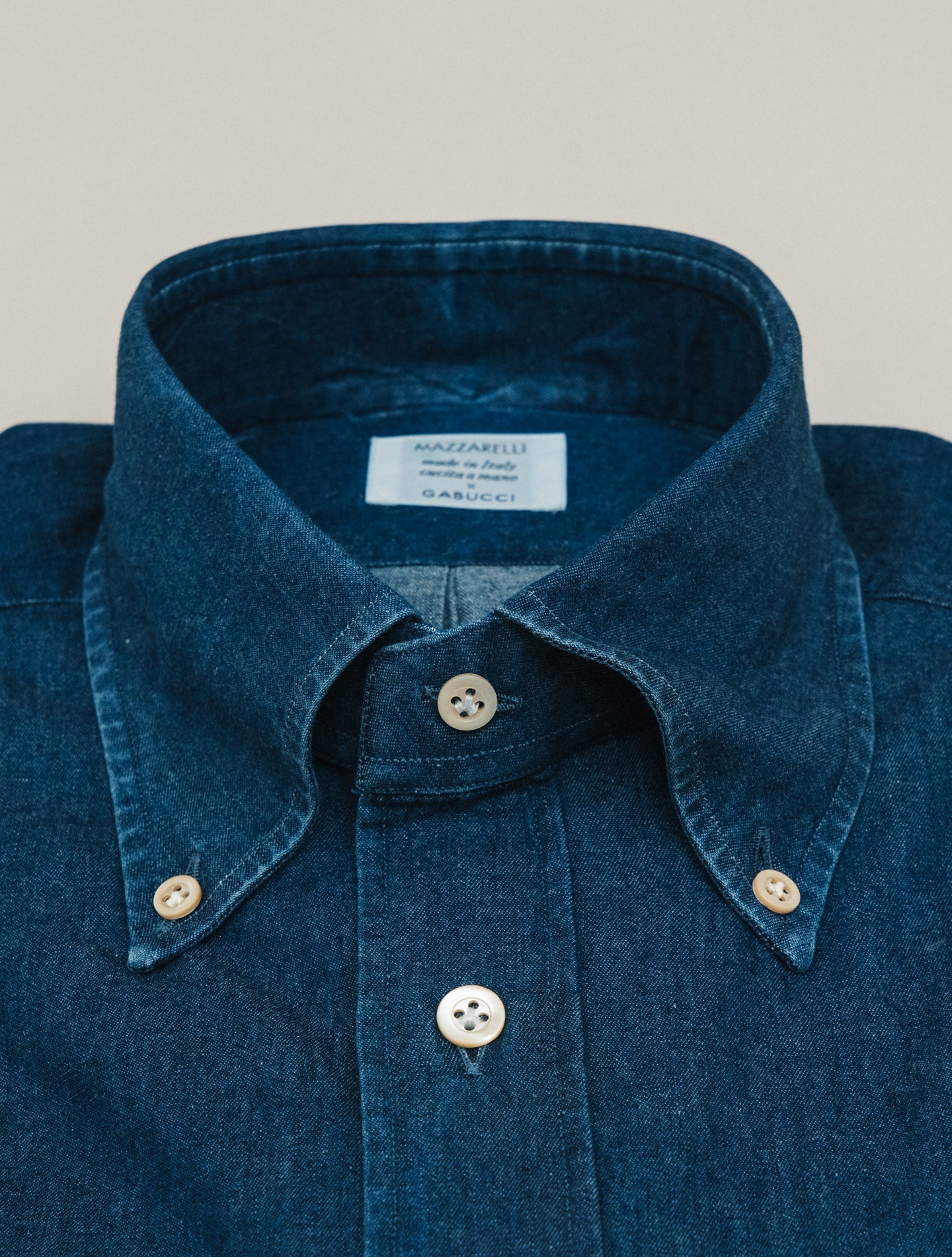 Denim IVY Fit Shirt Dark Mazzarelli Shirts 38