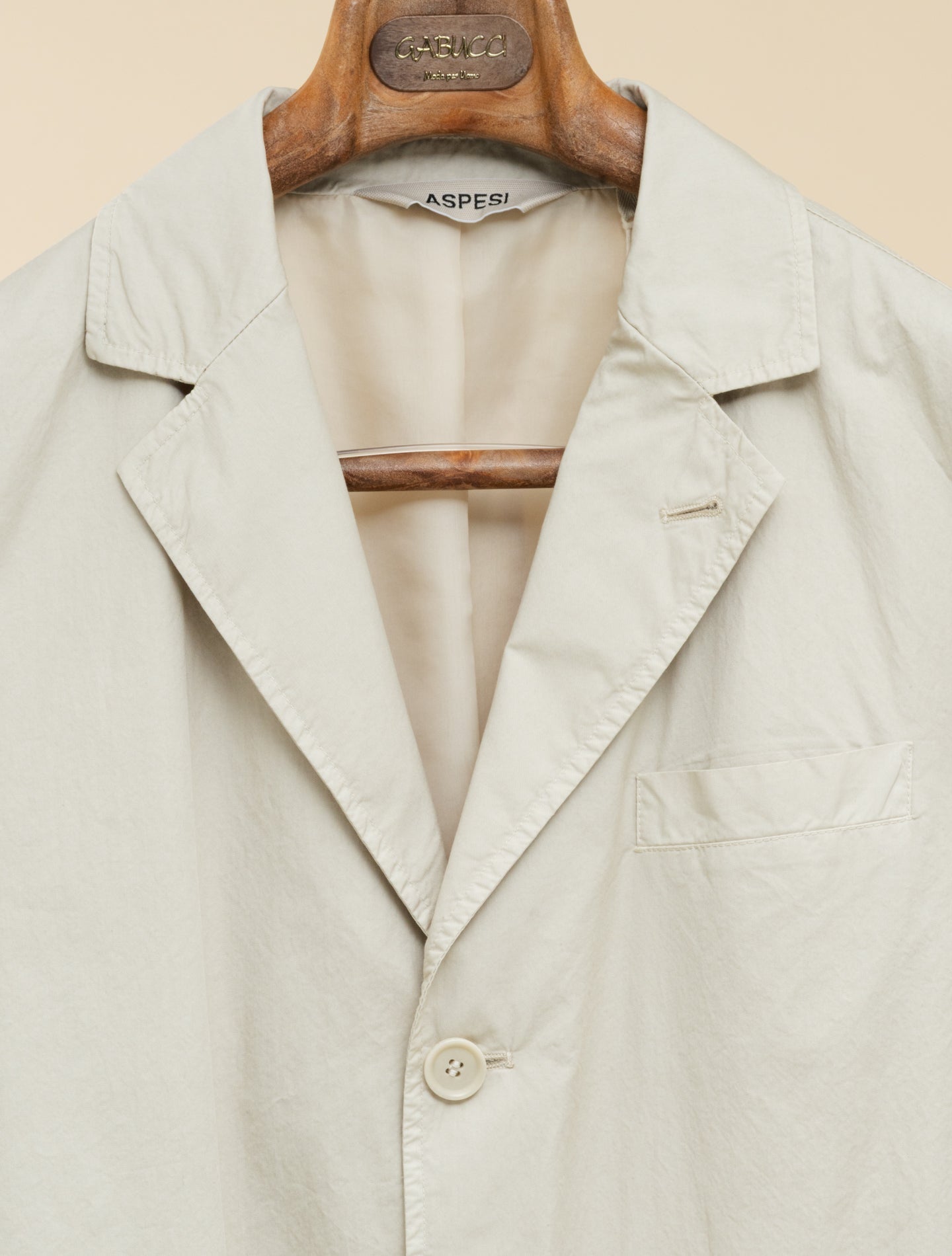 Dillon Garment - dyed Cotton Jacket Stone Aspesi Jackets 48