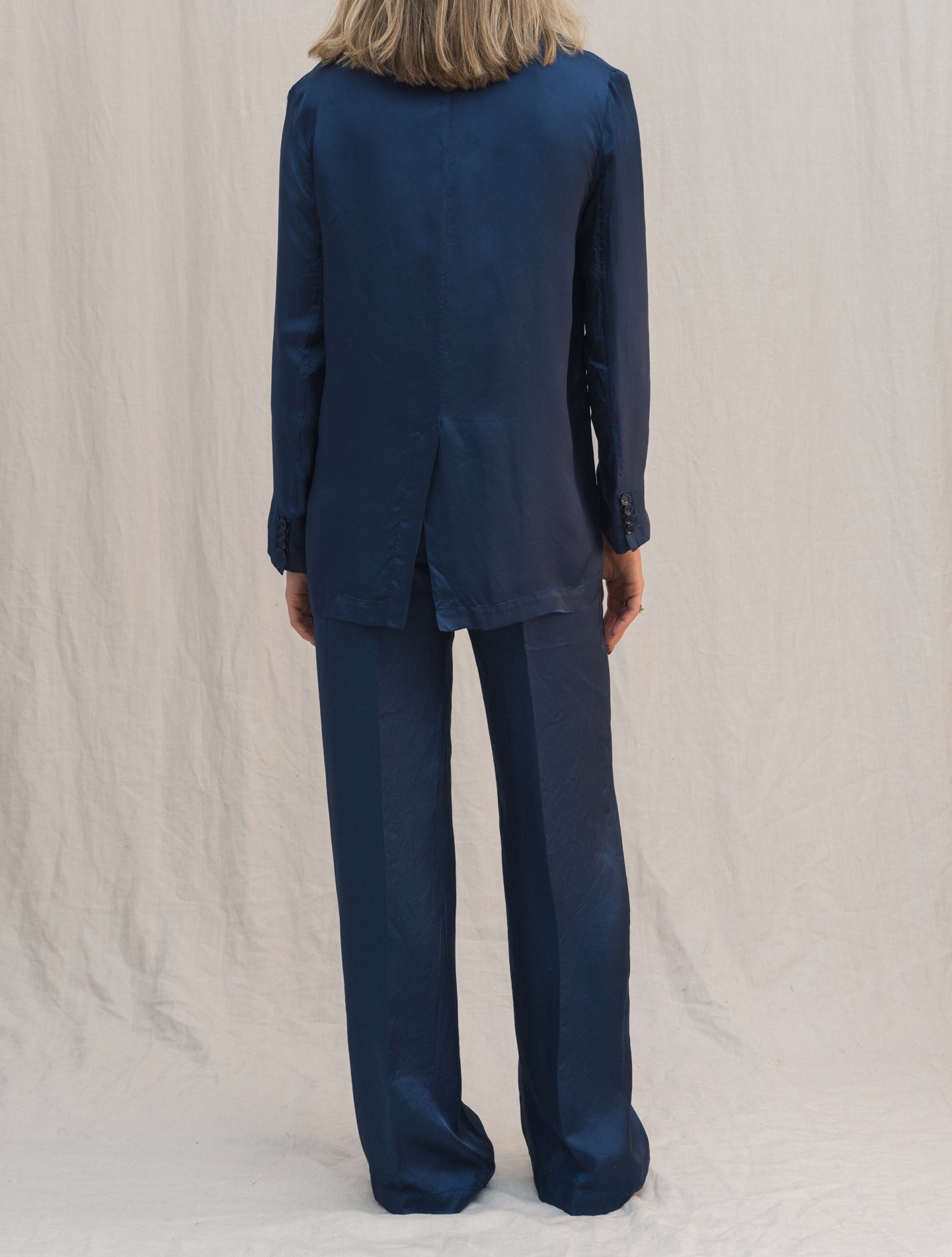 Double Breasted Relaxed Fit Jacket Blue Aspesi Jackets IT 38
