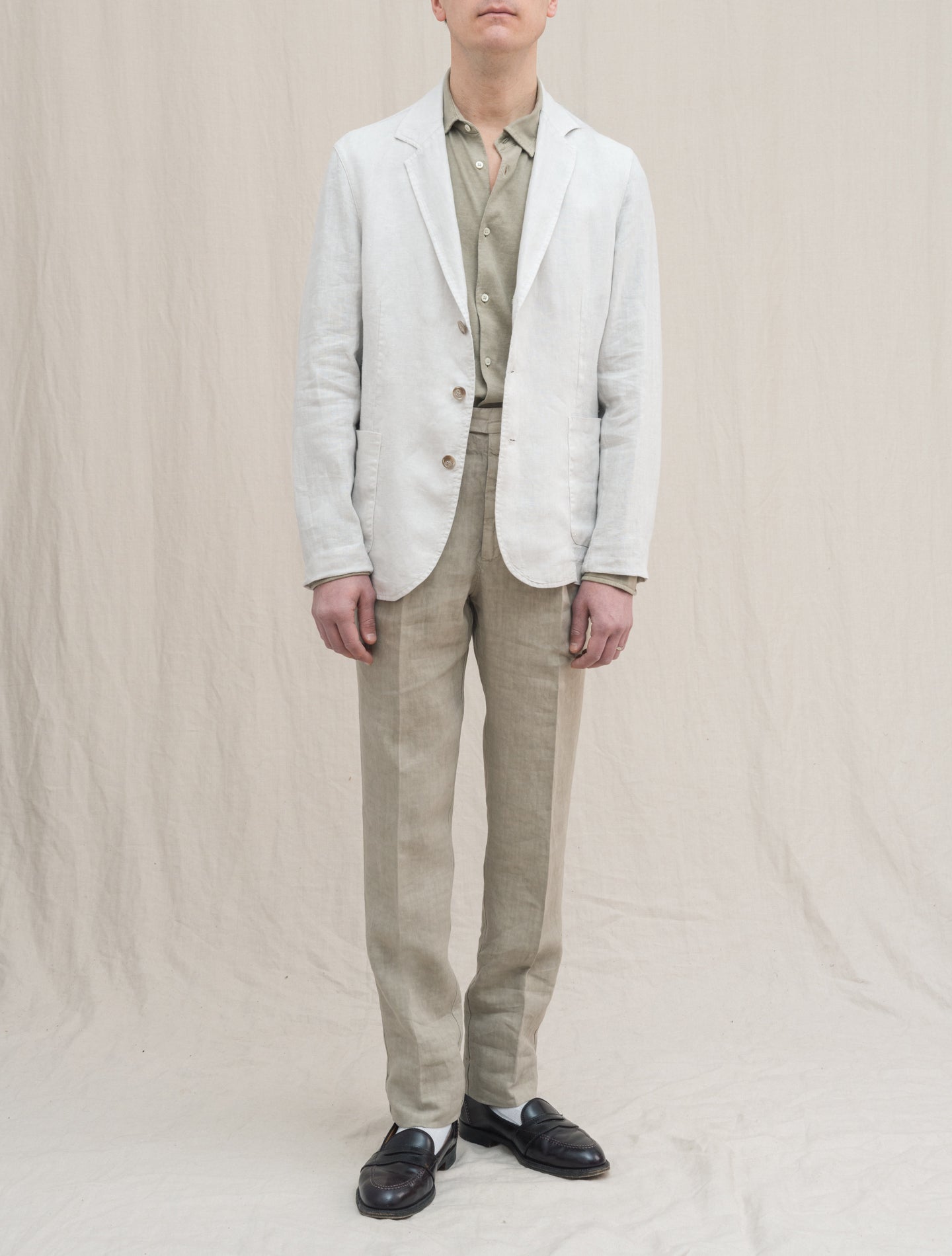 Durban linen Jacket Stone Fedeli Jackets 48