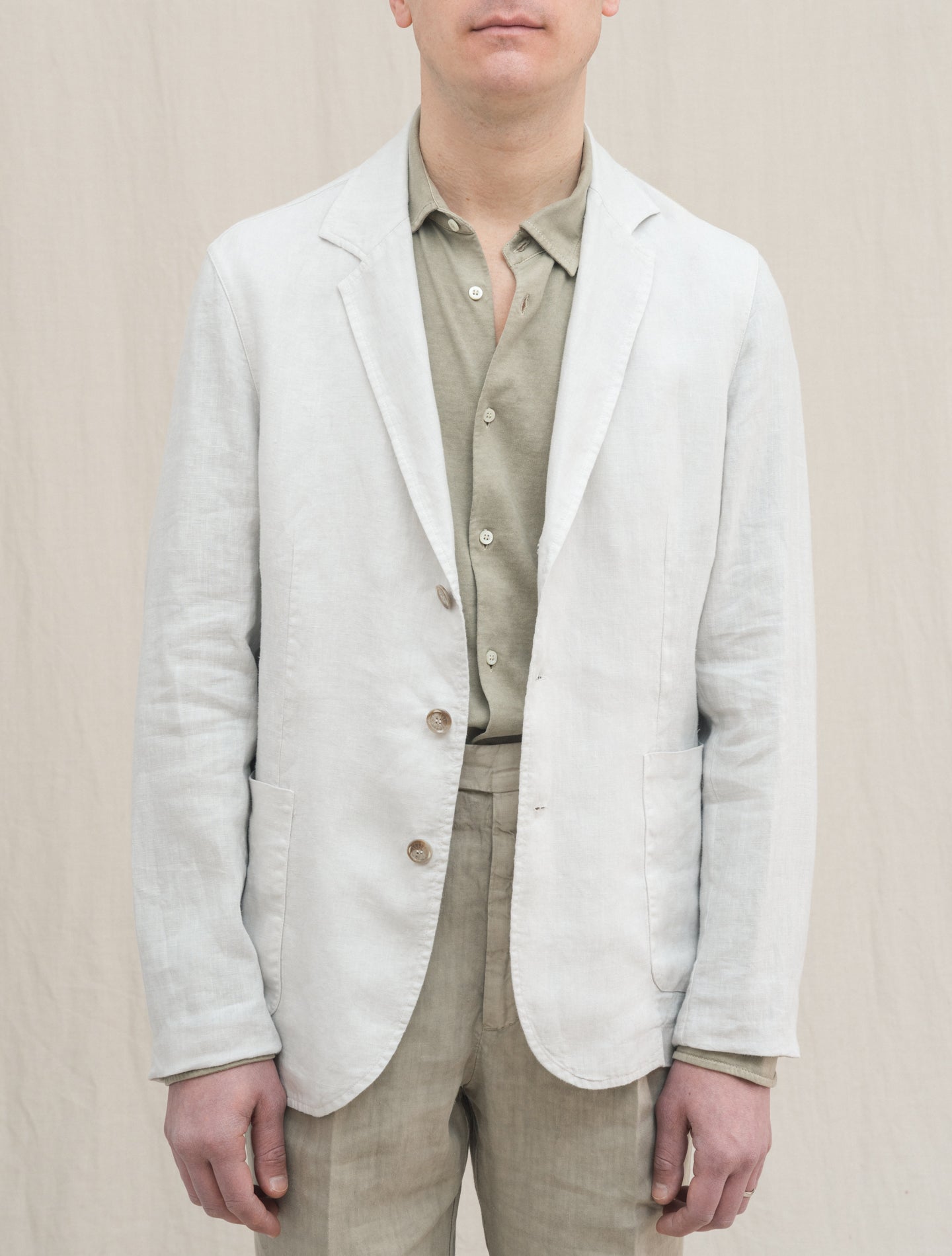 Durban linen Jacket Stone Fedeli Jackets 48