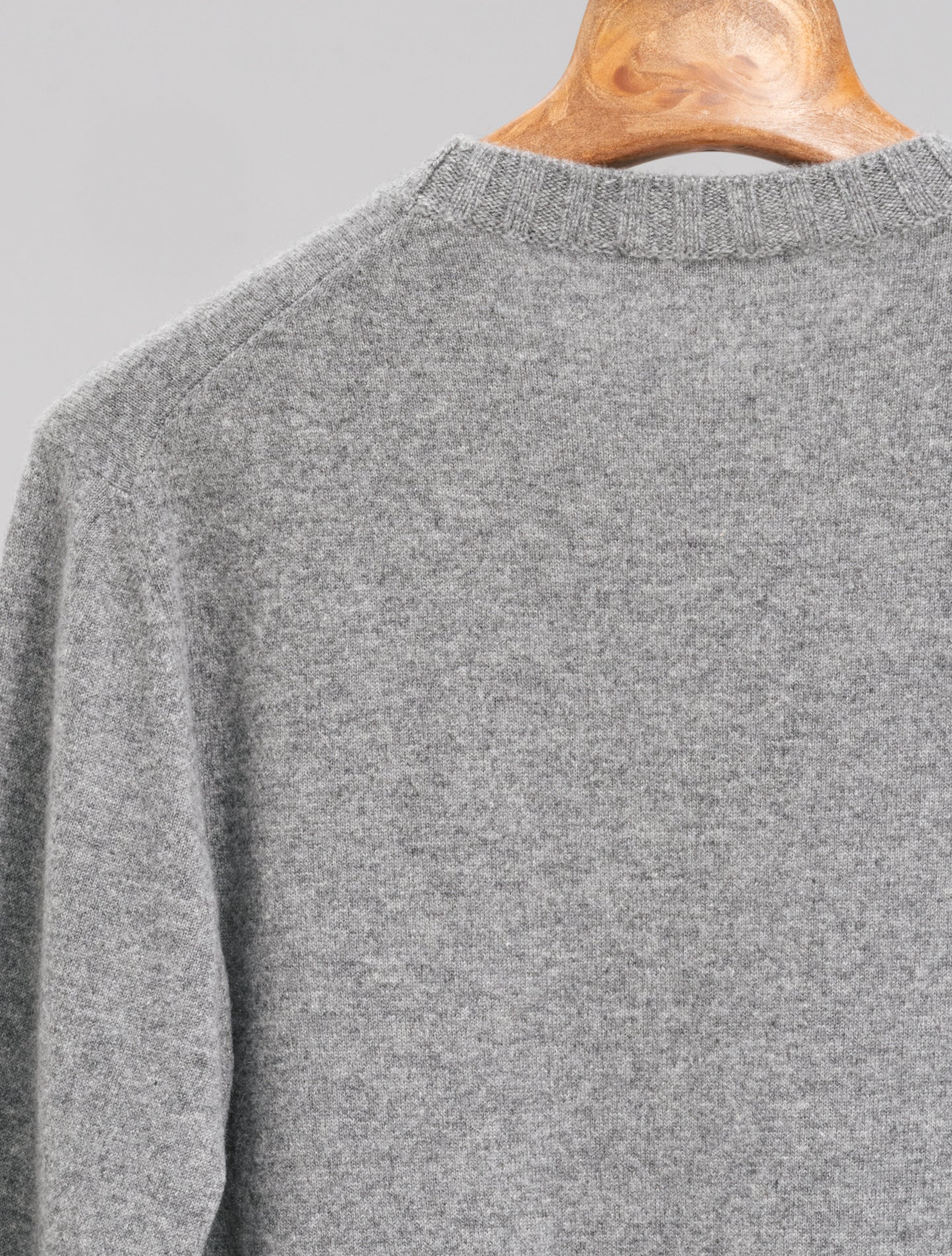 Duvet Cashmere Knitted Crewneck Mid Grey Fioroni Knitwear 48
