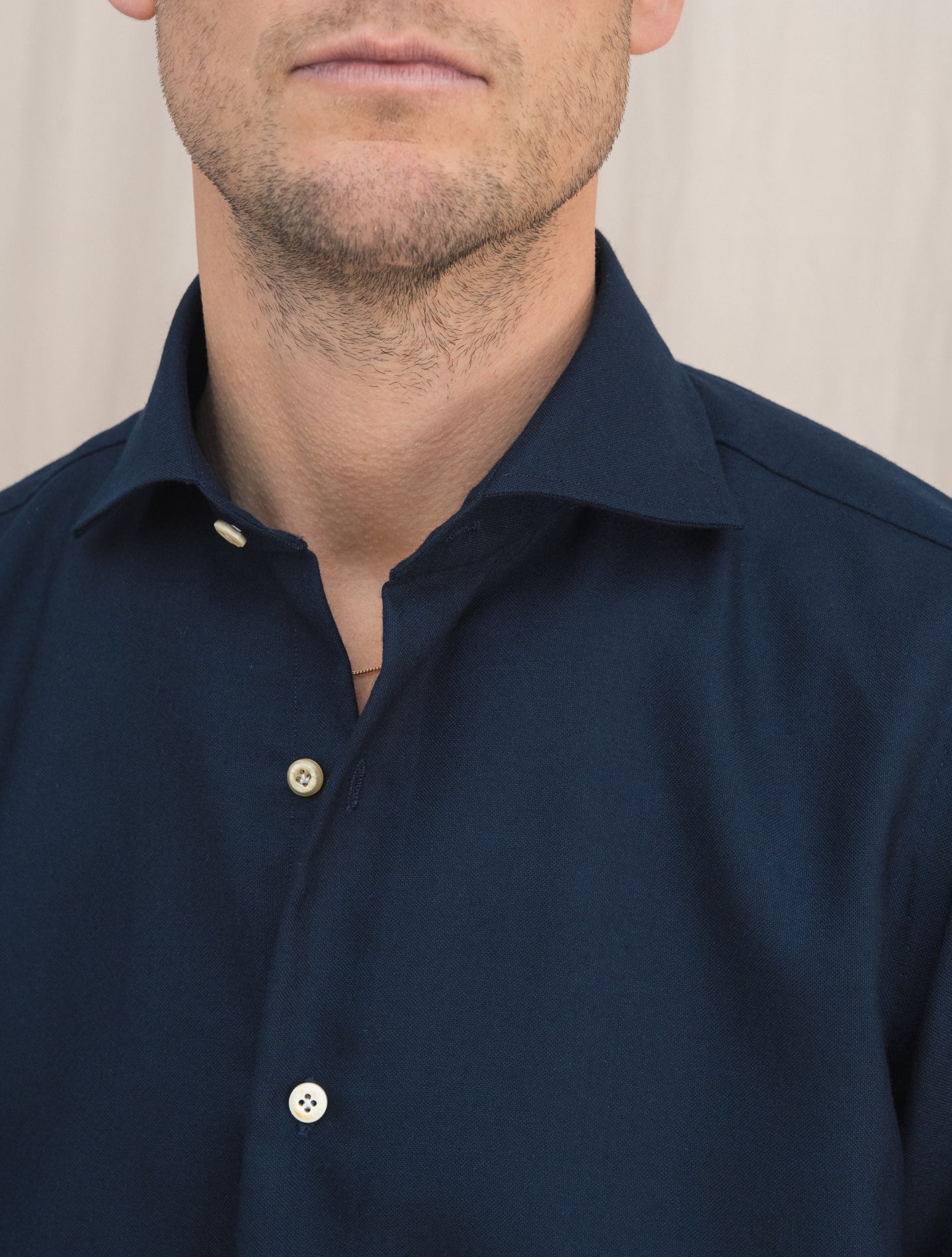 Eduardo Cashmere Napoli Shirt Navy Finamore Shirts 40