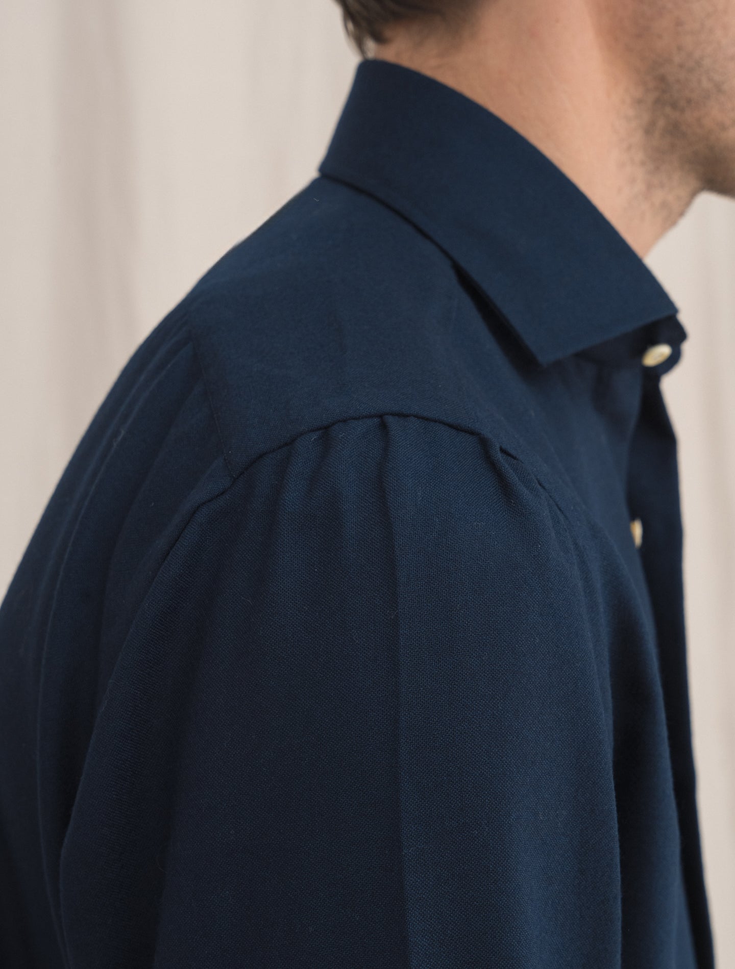 Eduardo Cashmere Napoli Shirt Navy Finamore Shirts 40