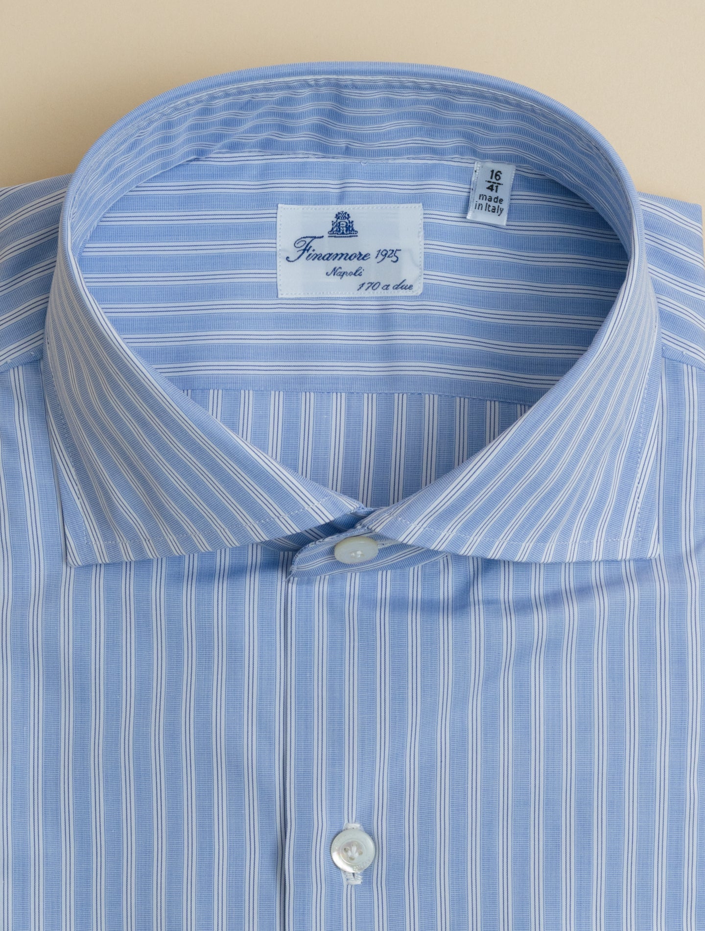 Eduardo Multi Striped Giza 170/2 Shirt Blue Finamore Shirts 39