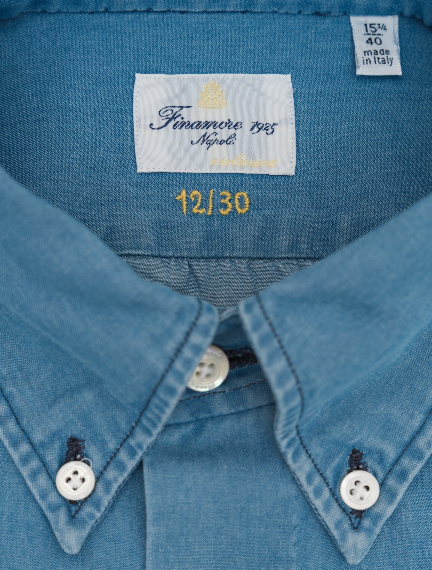 Esclusiva Leonardo Napoli Shirt - Gabucci 30 Denim Finamore Shirts 38