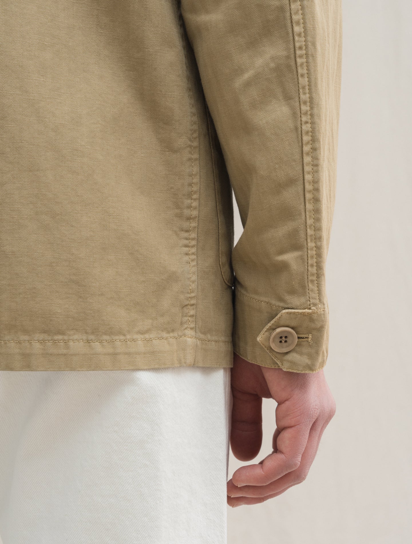 Fandango HBT Cotton Linen Jacket Beige Aspesi Jackets S