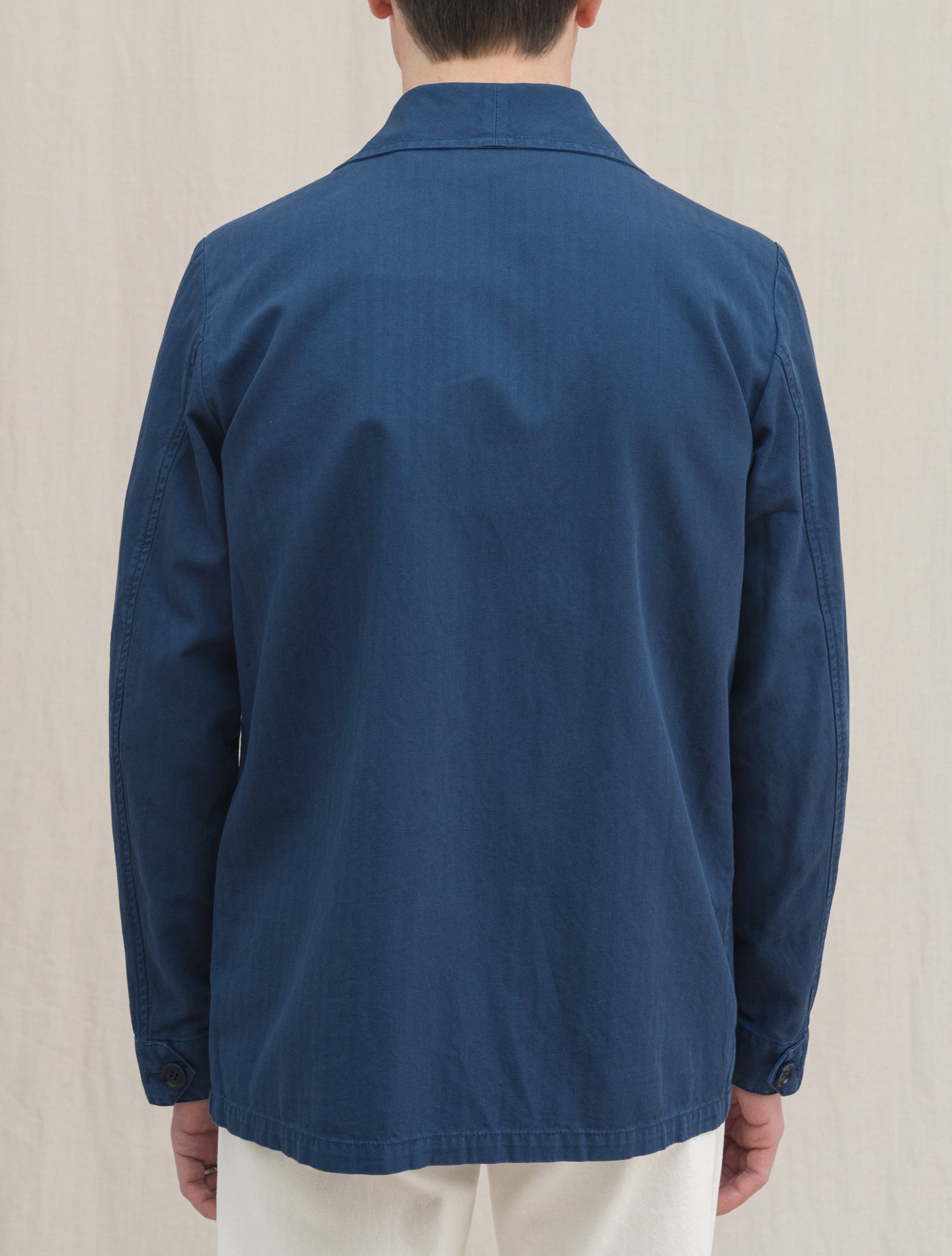 Fandango HBT Cotton Linen Jacket Blue Aspesi Jackets S