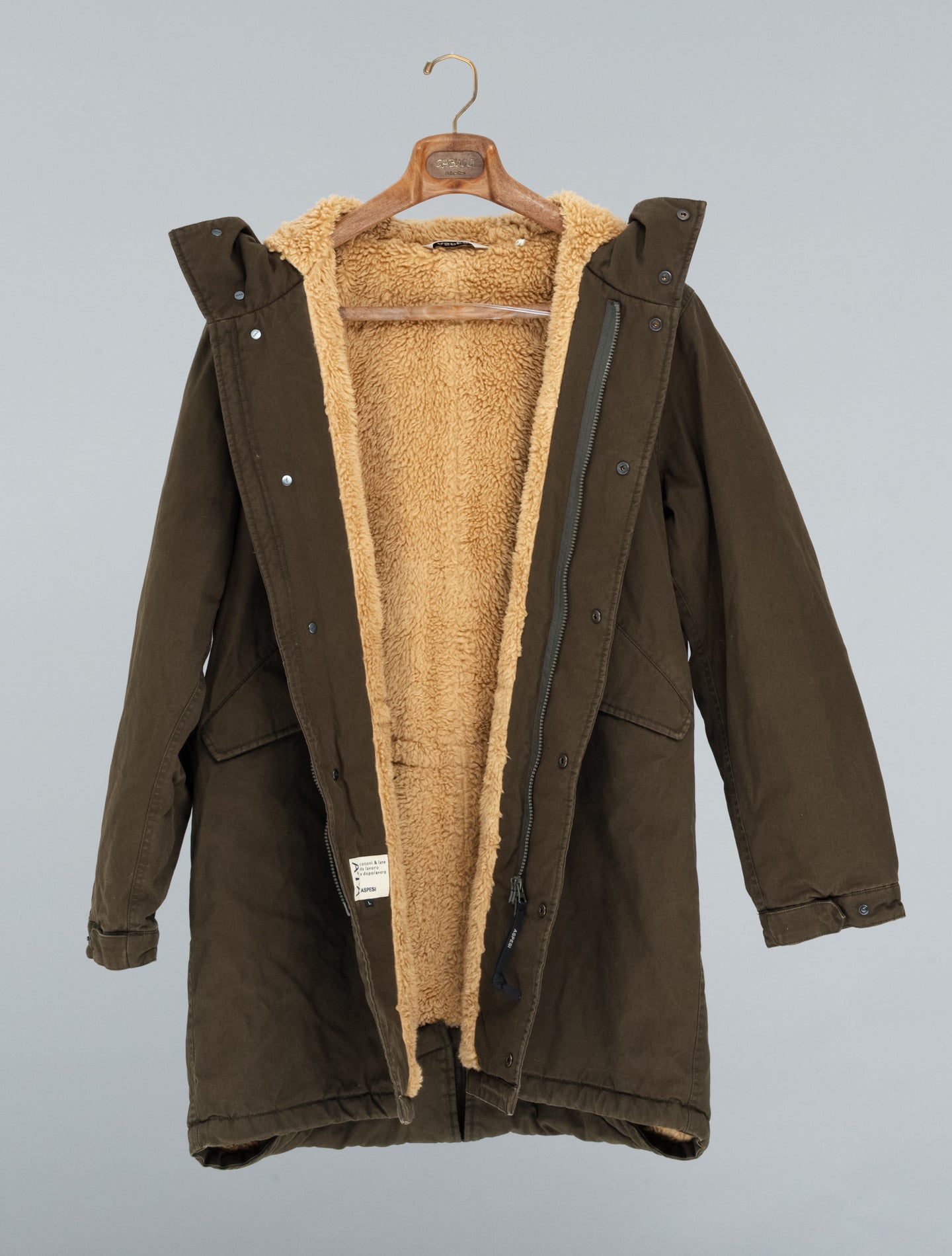 Fuller Teddy Lined Parka Military Aspesi Outerwear S