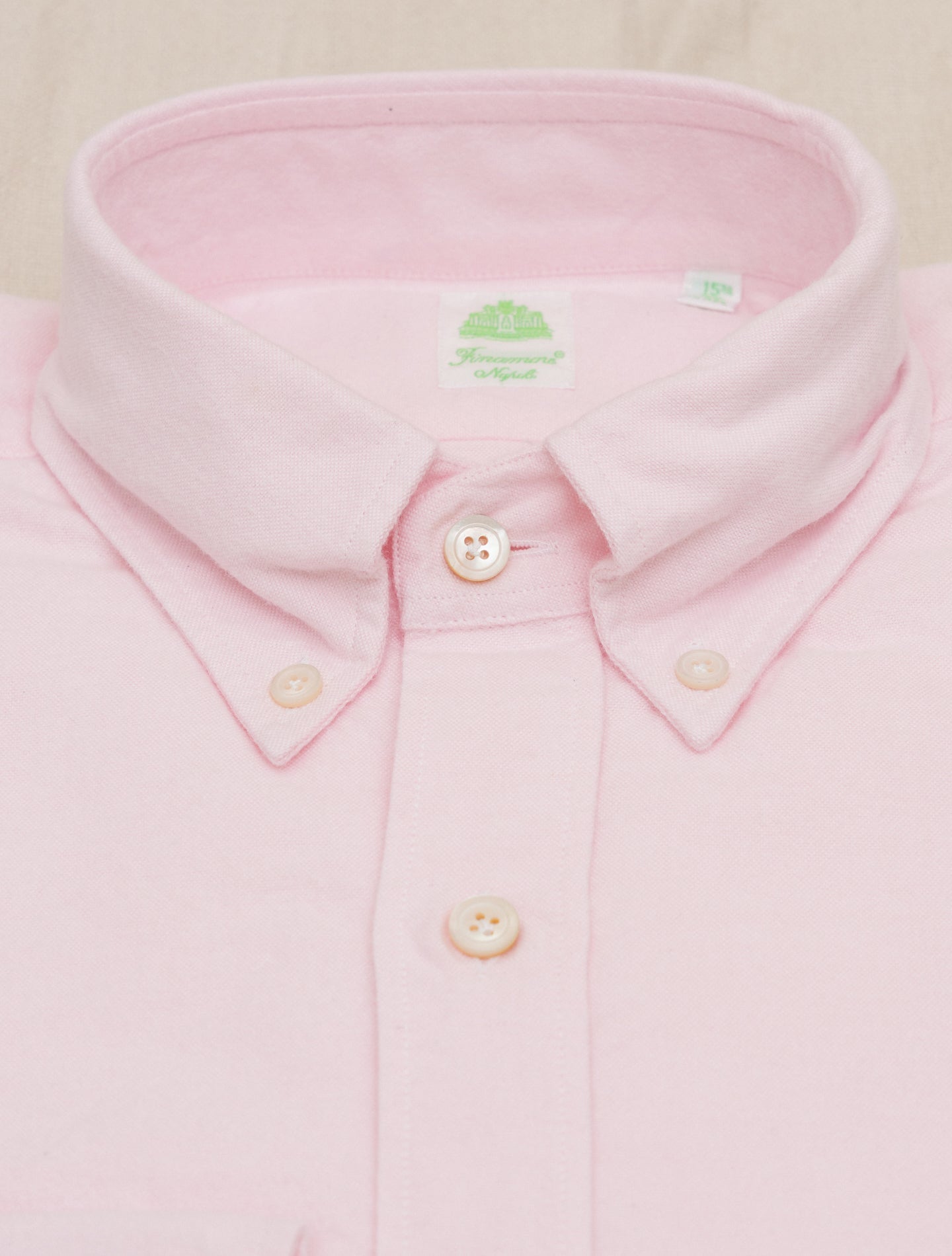 Gaeta Leonardo Brushed Cotton Shirt Pink Finamore Shirts 38