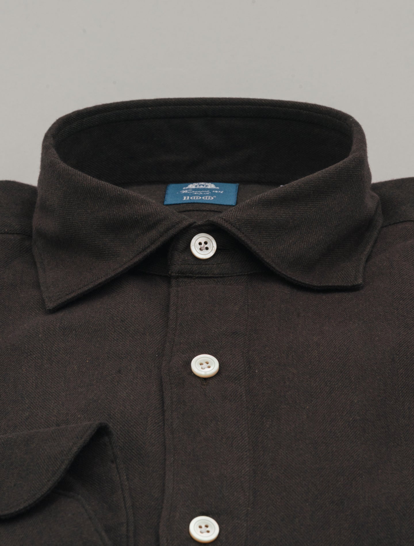 Gaeta Luigi Soft Flannel Shirt Brown Finamore Shirts 39