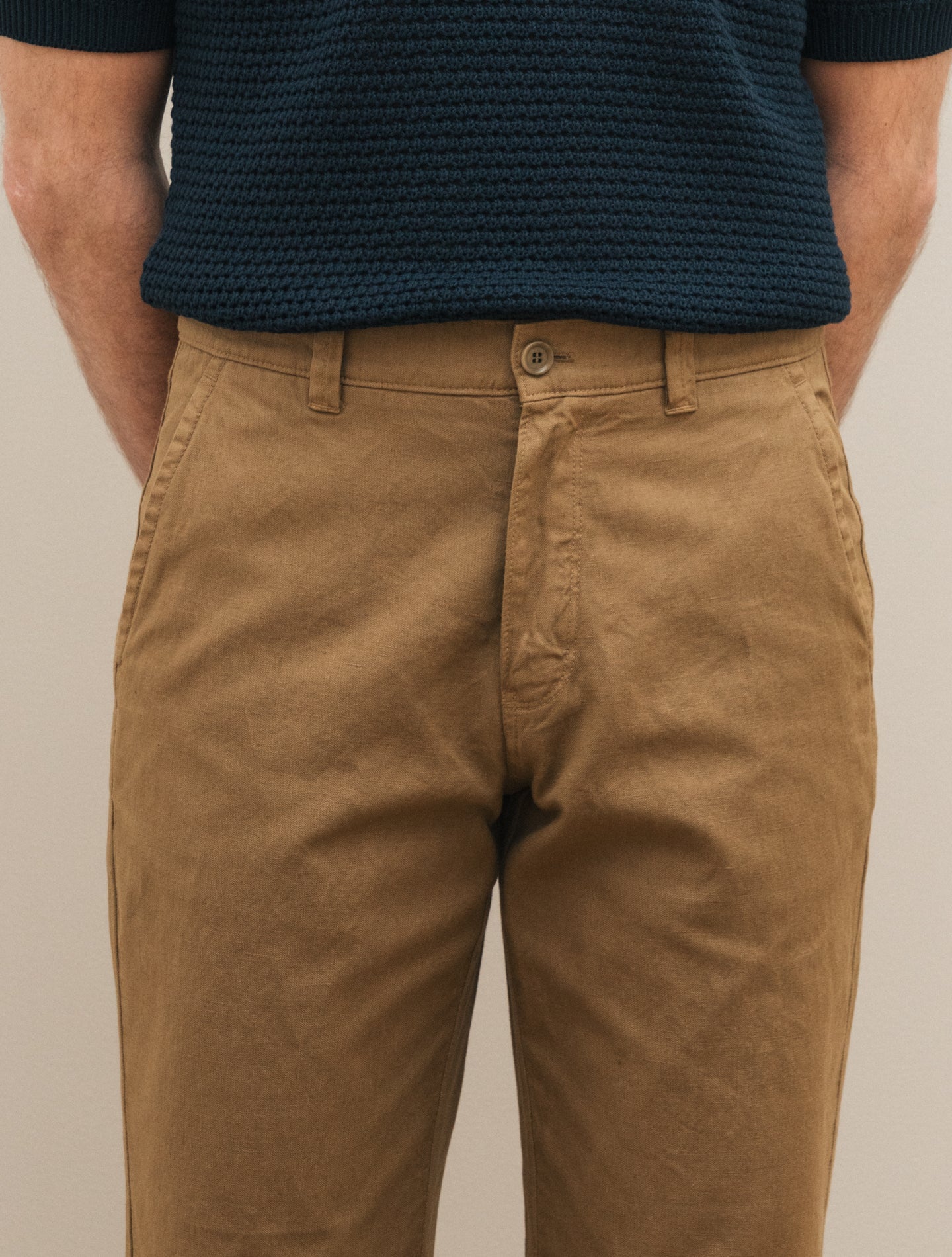 Garment - dyed Cotton Linen Trousers Terra Aspesi Trousers 48
