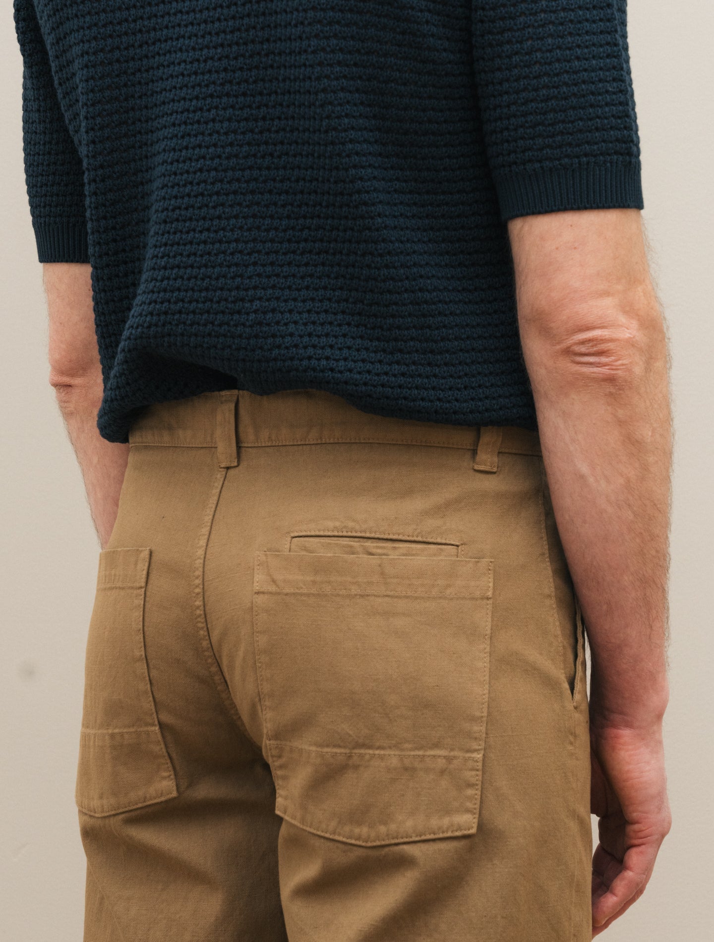 Garment - dyed Cotton Linen Trousers Terra Aspesi Trousers 48