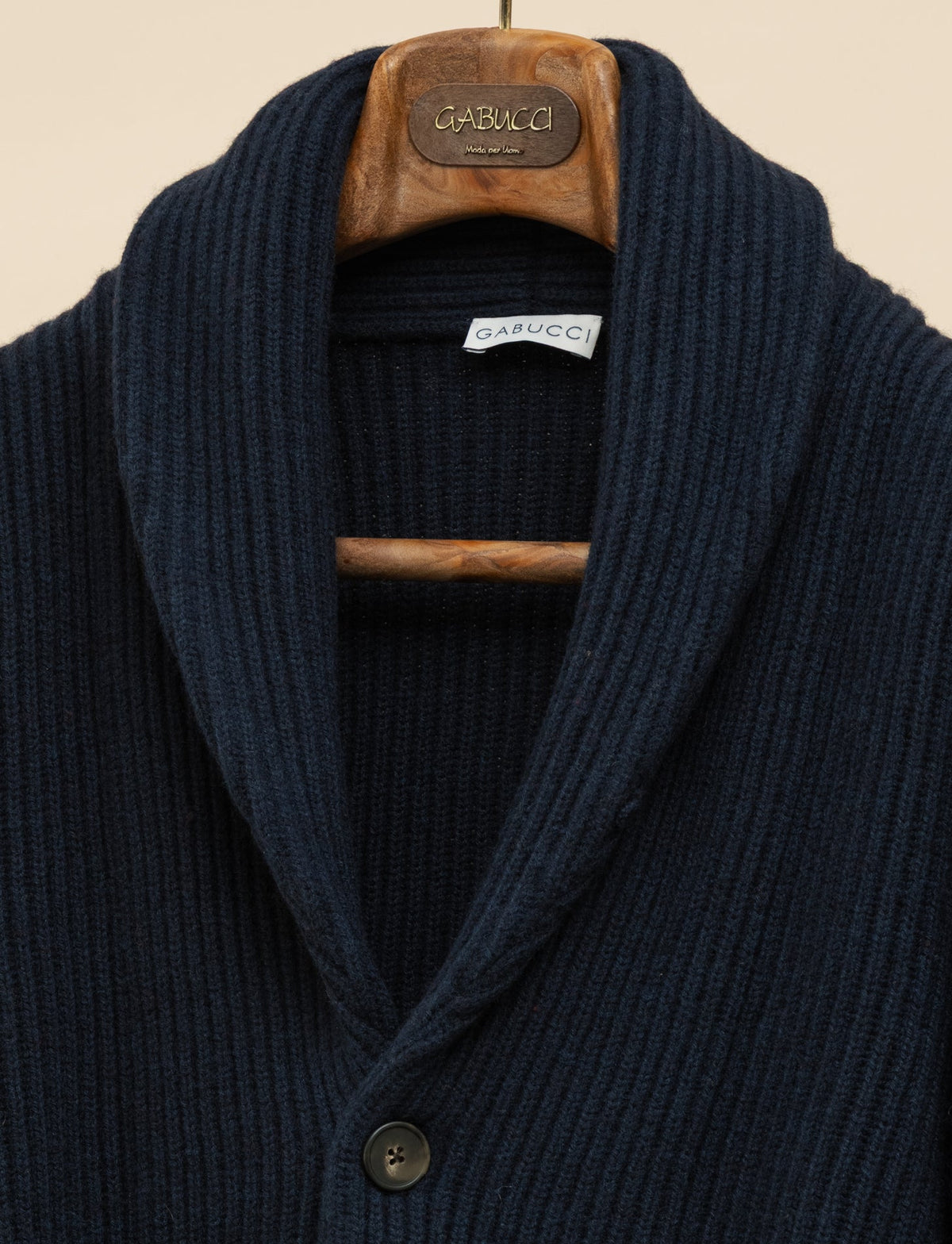 Geelong Shawl Cardigan Navy Gabucci Knitwear M
