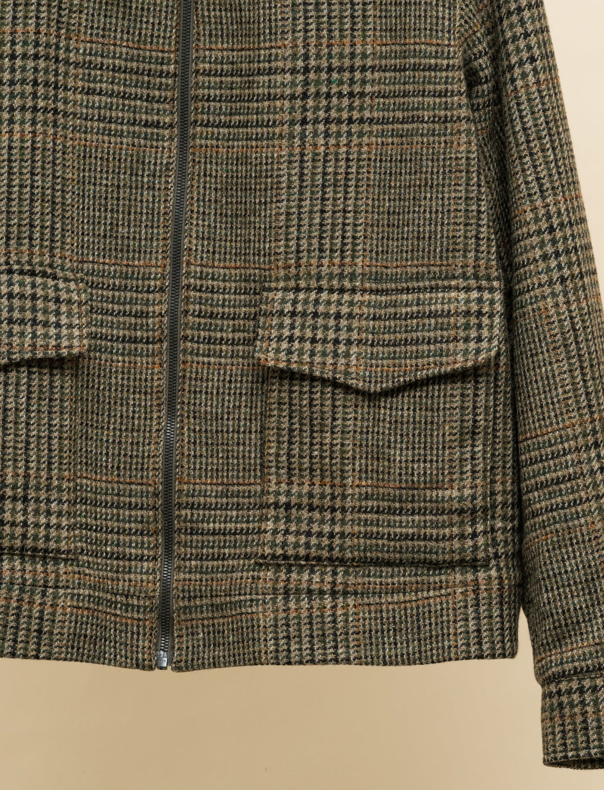 Glencheck Wool Short Jacket Military Aspesi Outerwear M