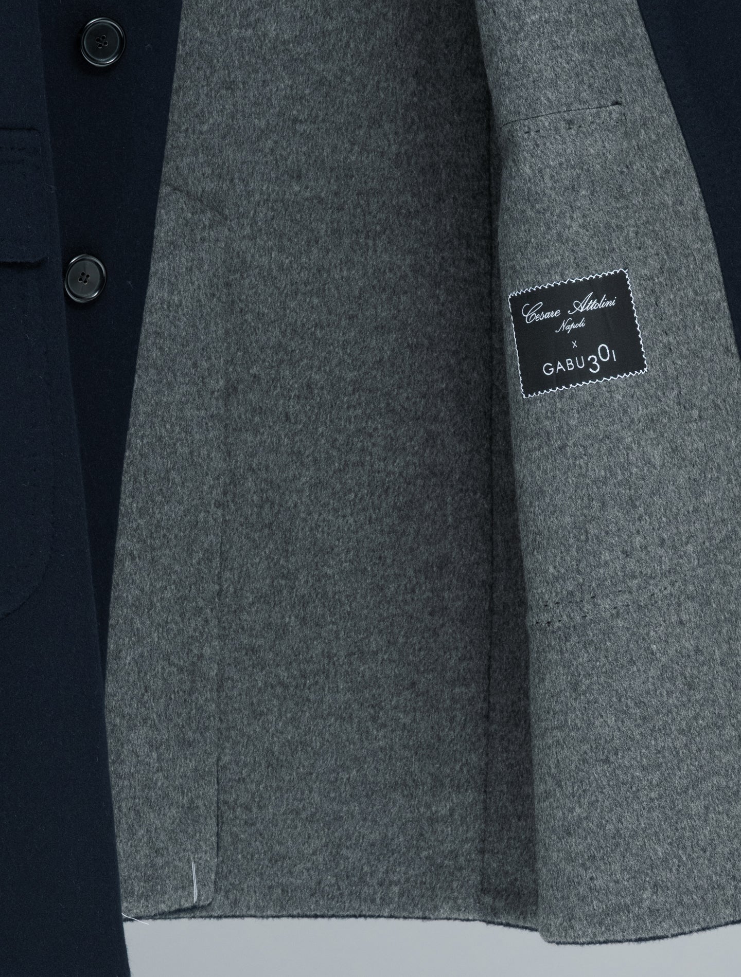 Handmade Double Cashmere Coat Navy Cesare Attolini Outerwear 48