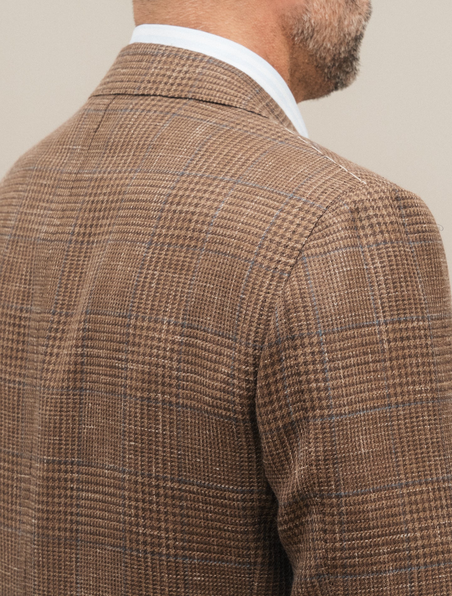 Handmade single Breasted Wool Silk Linen Jacket Brown Cesare Attolini Jackets 48