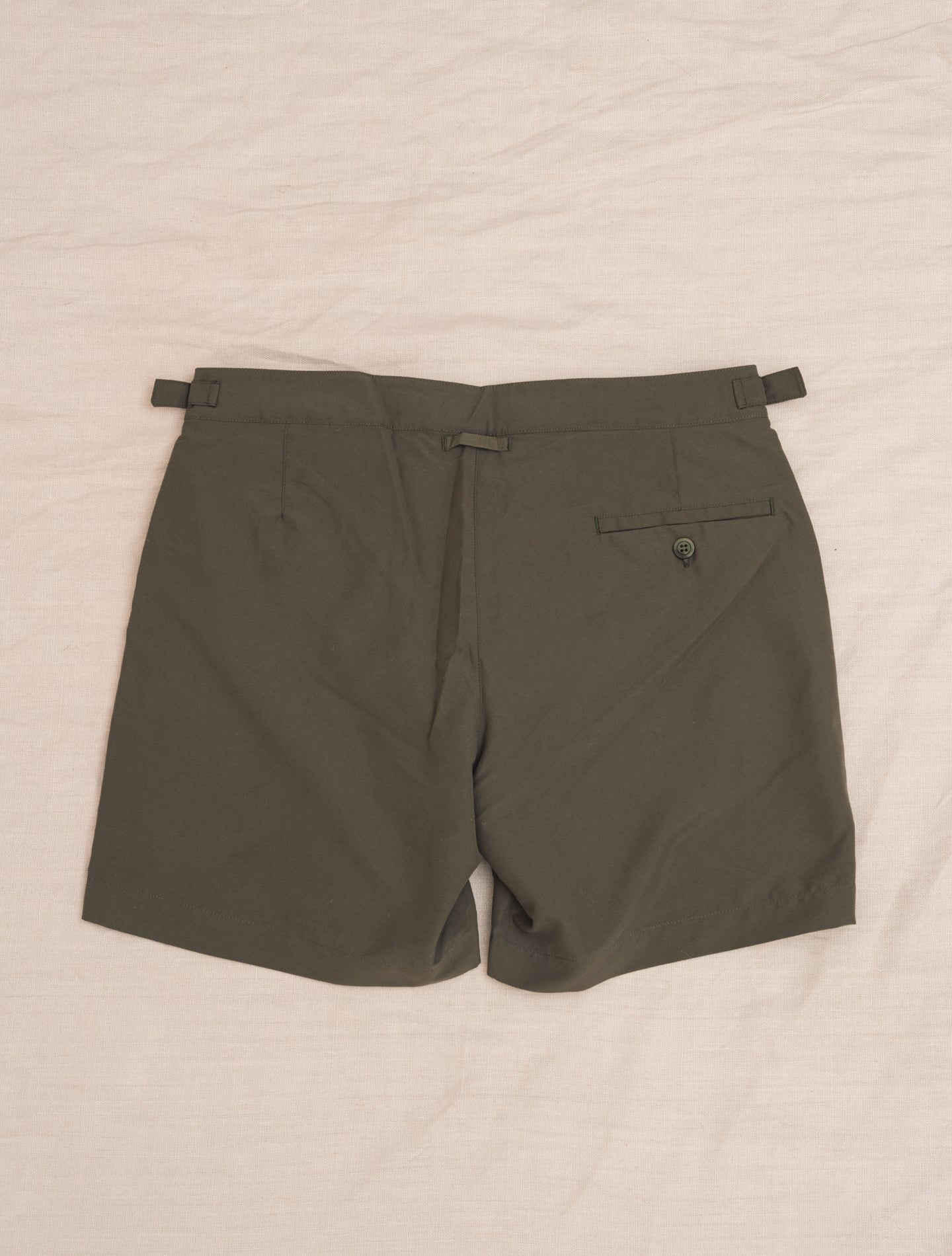 Handmade Tailored Swim trunk Green The Resort Co Swimwear 30