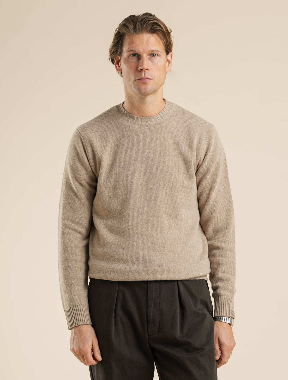 Heavy Knit Wool Cashmere Crewneck Bambu Morgano Knitwear 46