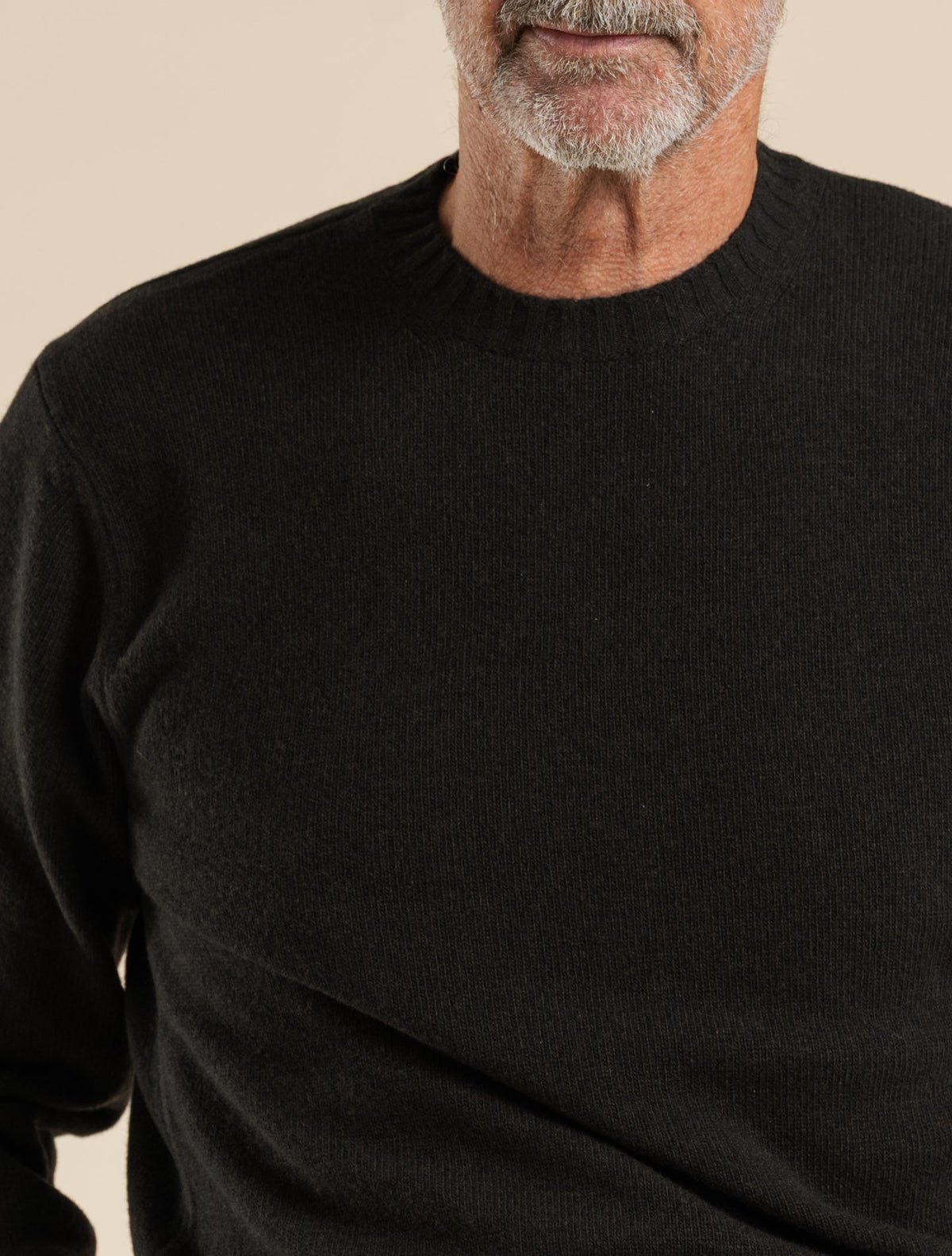 Heavy Knit Wool Cashmere Crewneck Espresso Morgano Knitwear 46