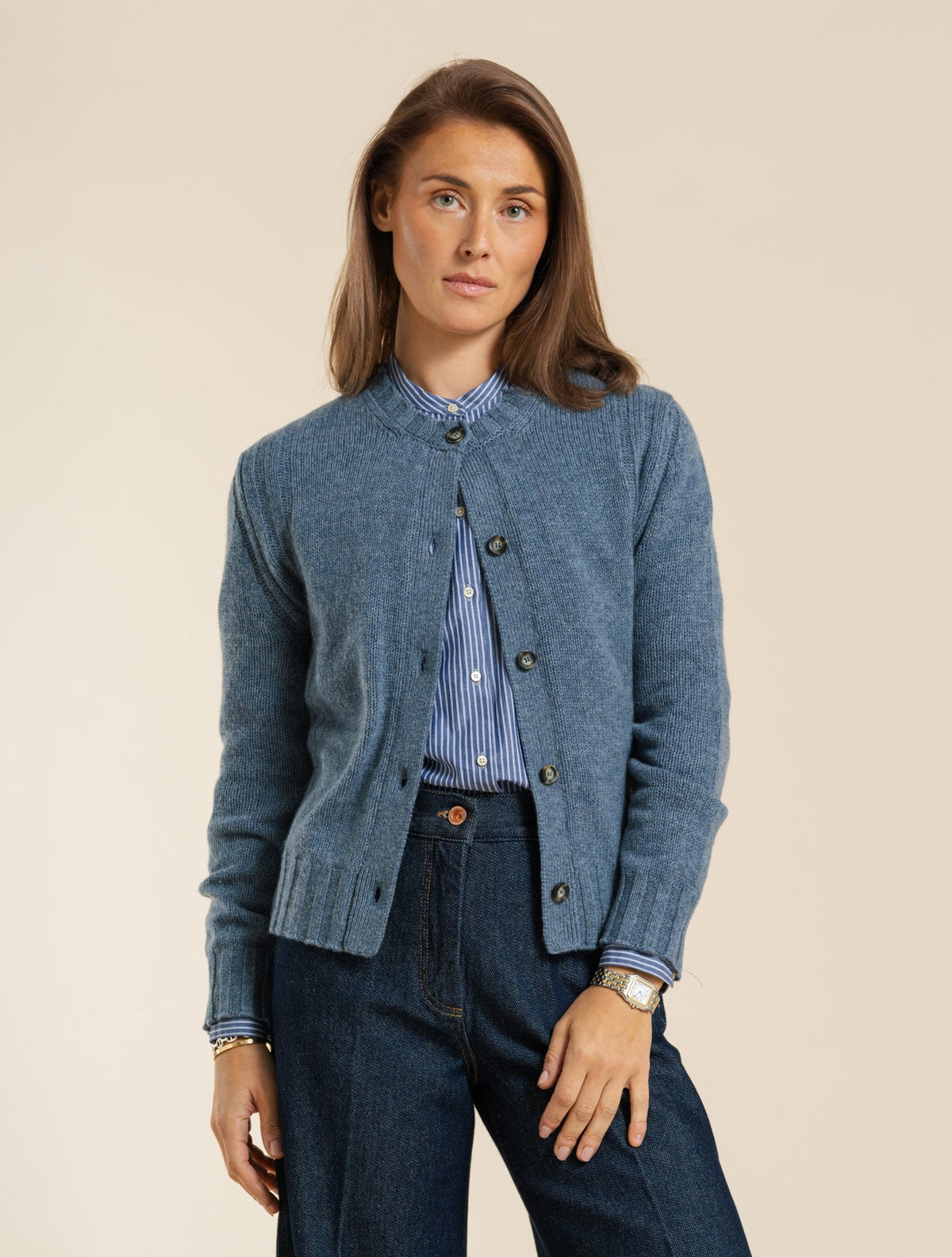 Hector Cashmere Cardigan Jeans Fedeli Knitwear IT 38