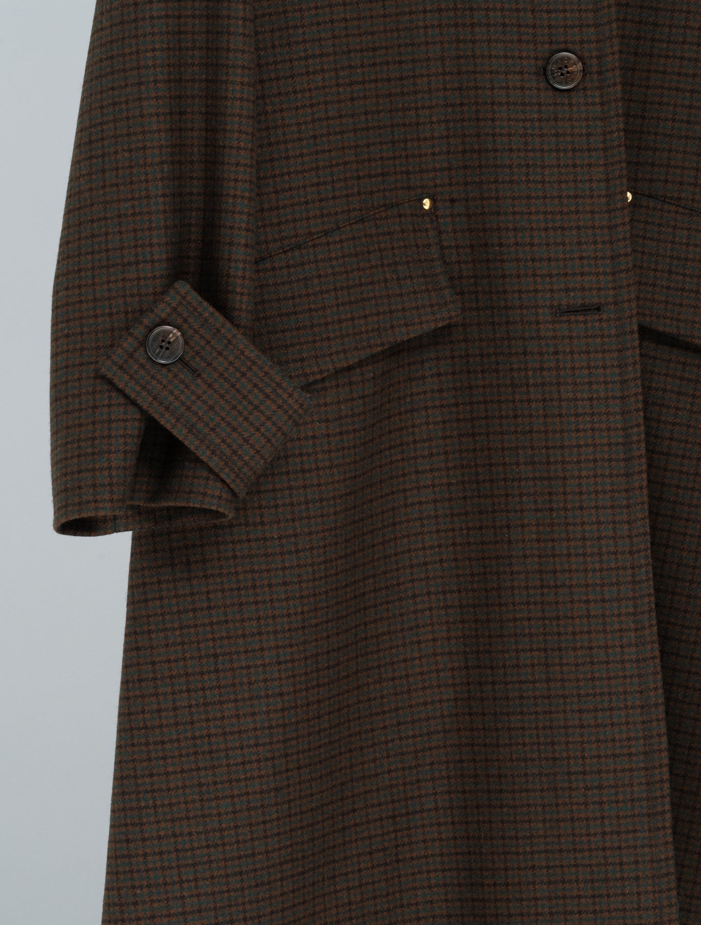 Humbie Houndtooth Wool Coat Brown Mackintosh Outerwear 4/XXXS
