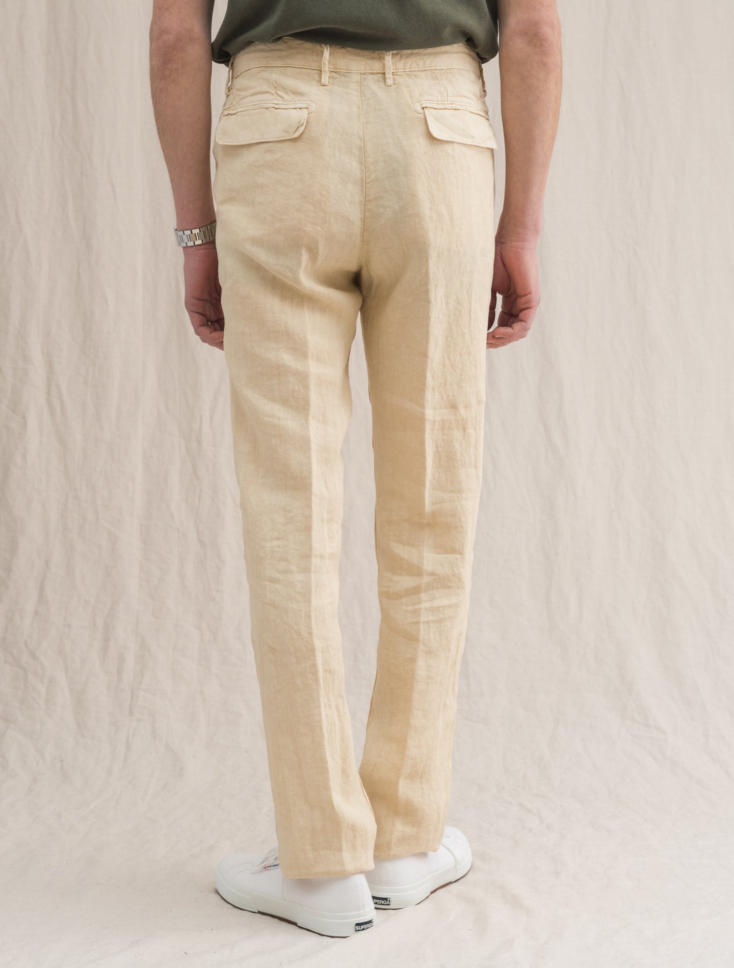 Ionio2 Linen Trouser Sand Massimo Alba Trousers 46
