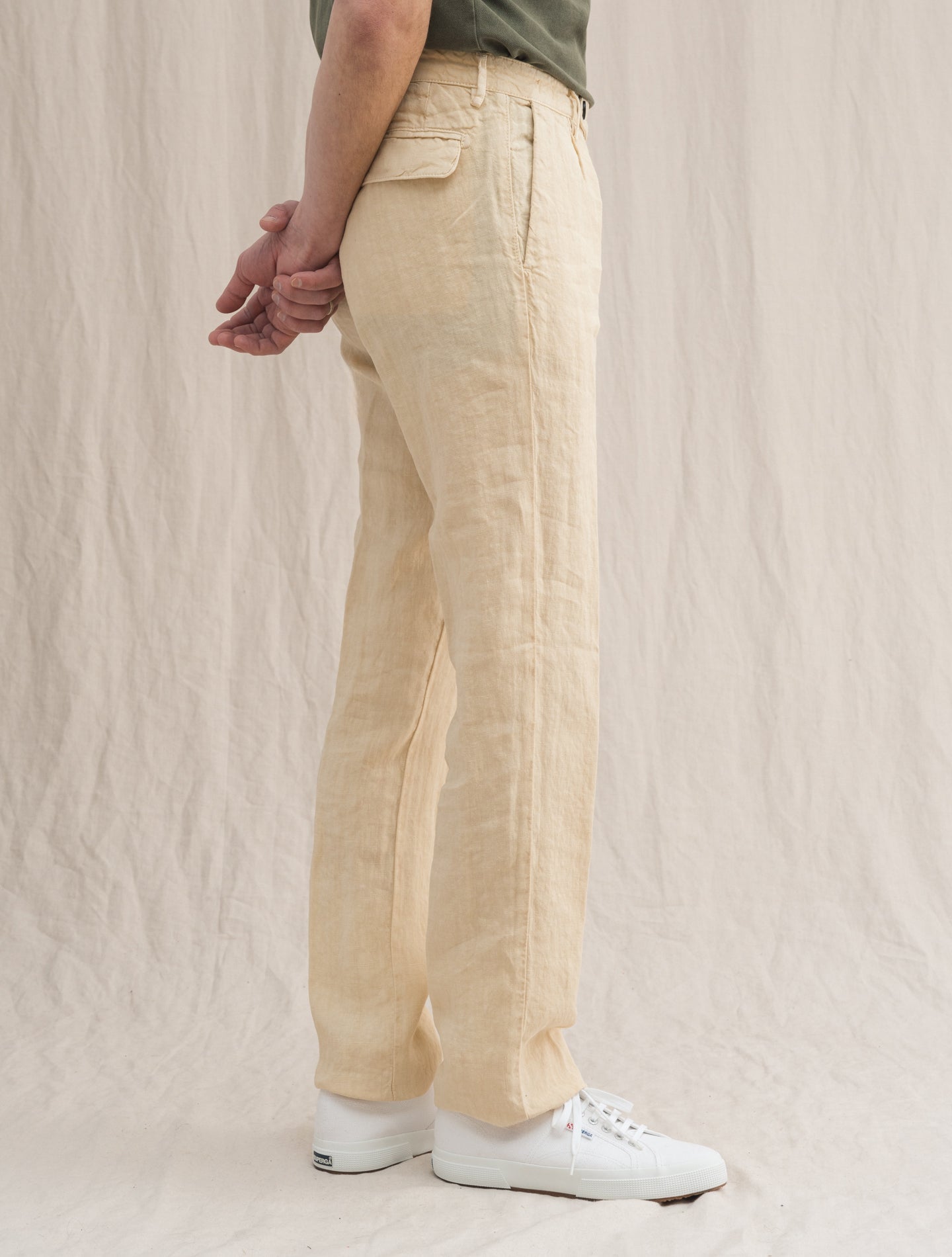 Ionio2 Linen Trouser Sand Massimo Alba Trousers 46