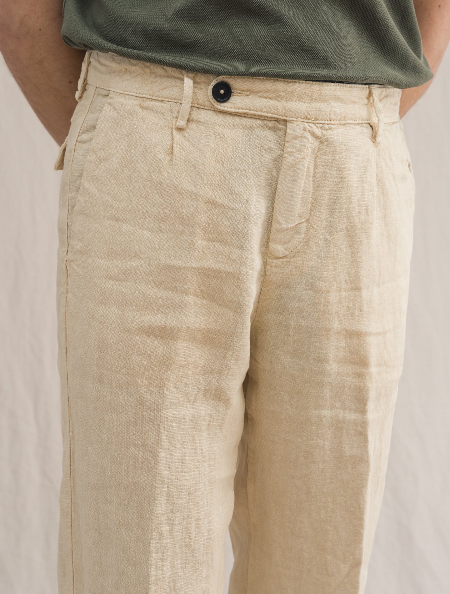 Ionio2 Linen Trouser Sand Massimo Alba Trousers 46