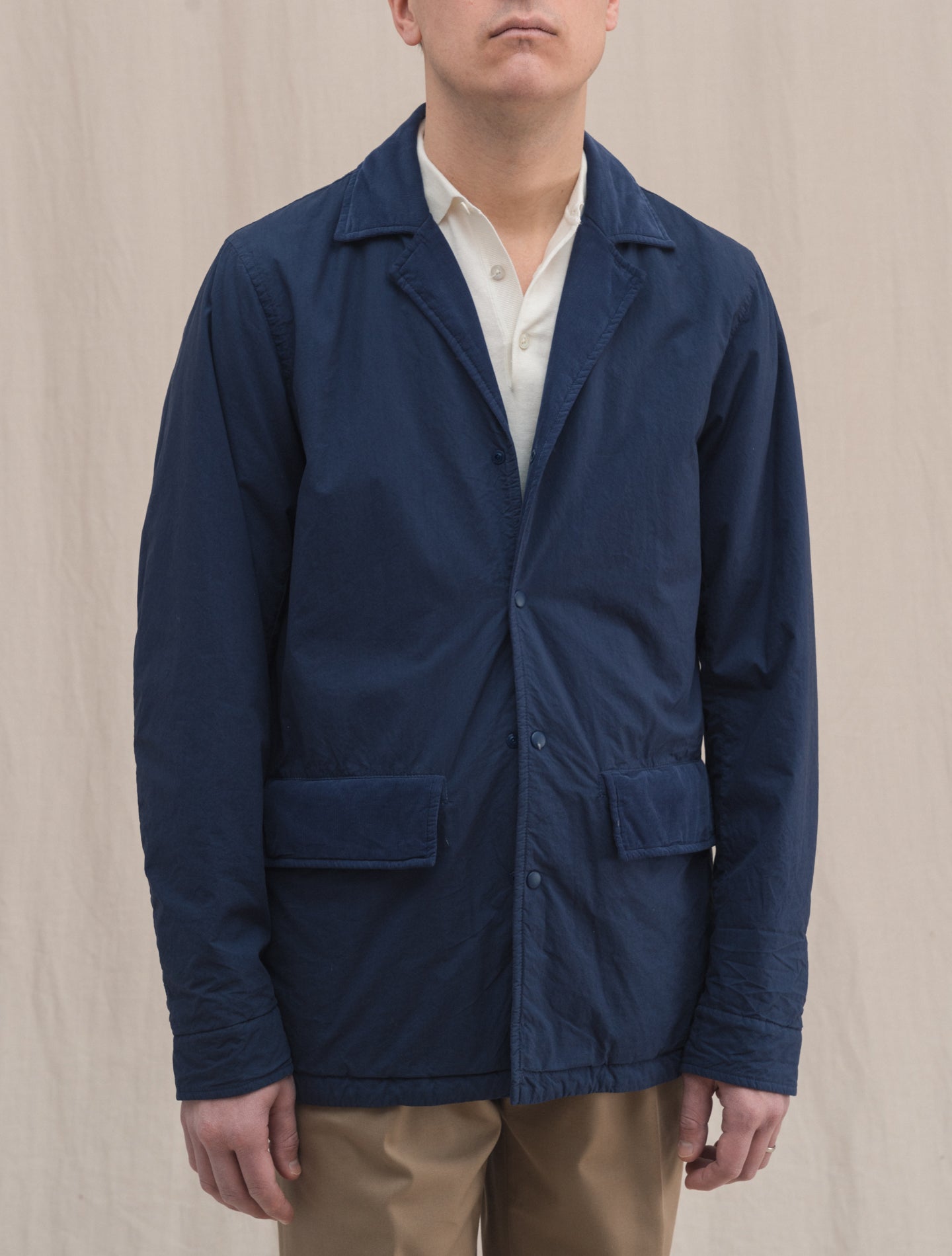 Jay Light Padded Cotton Jacket Blue Aspesi Outerwear S