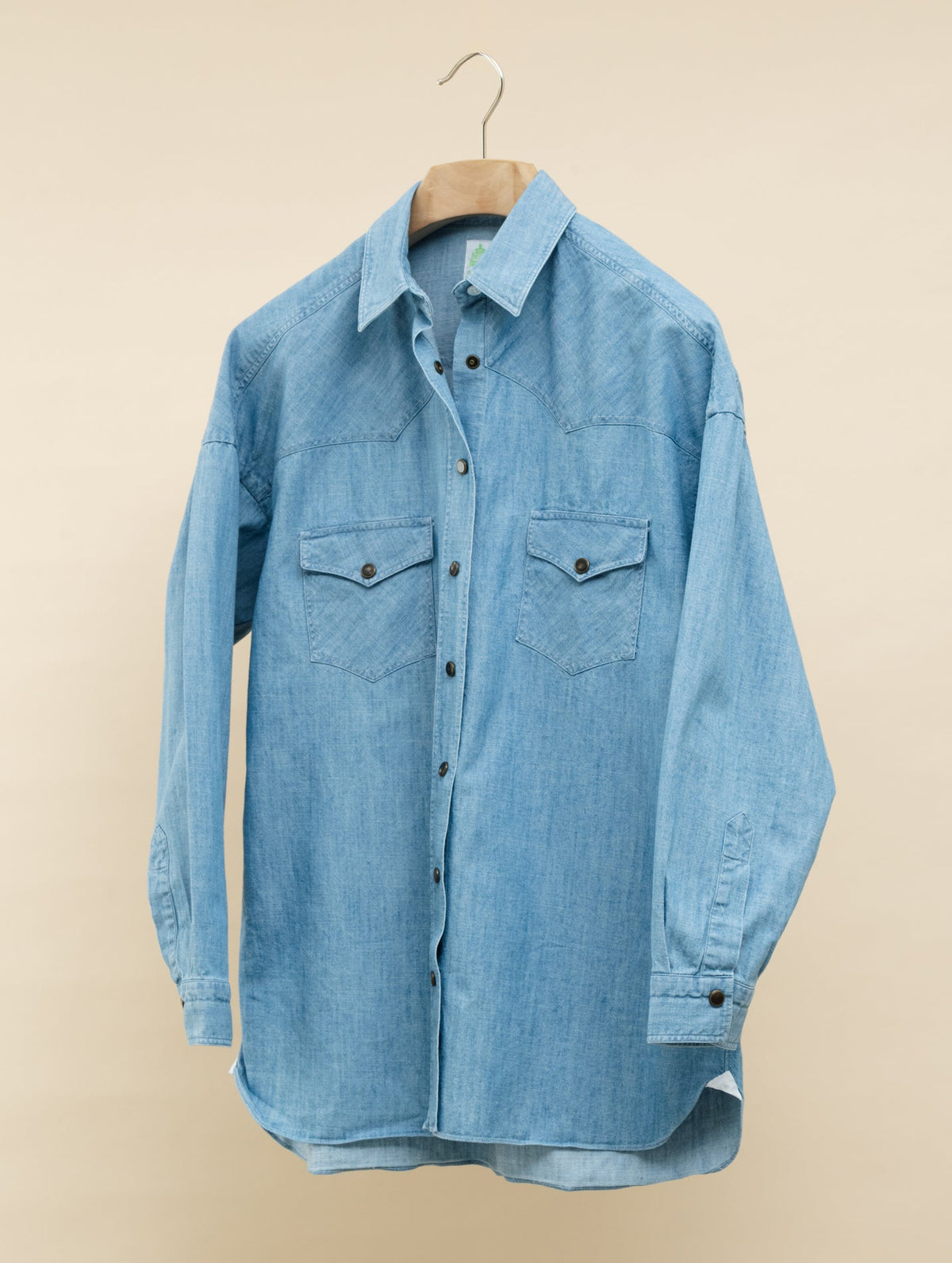 Karol Denim Western Shirt Washed Finamore Shirts IT 40