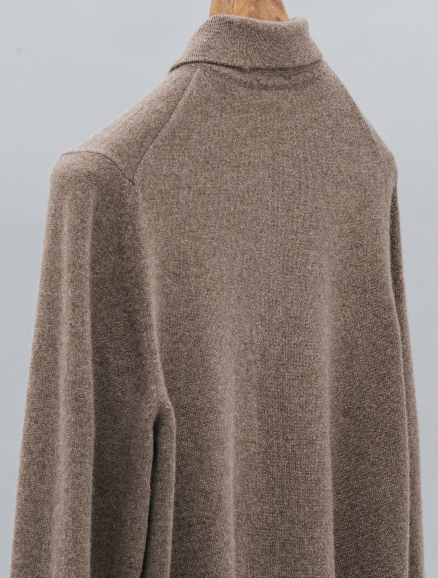 Knitted Baby Cashmere Polo Shirt Taupe Fedeli Polo shirts 48