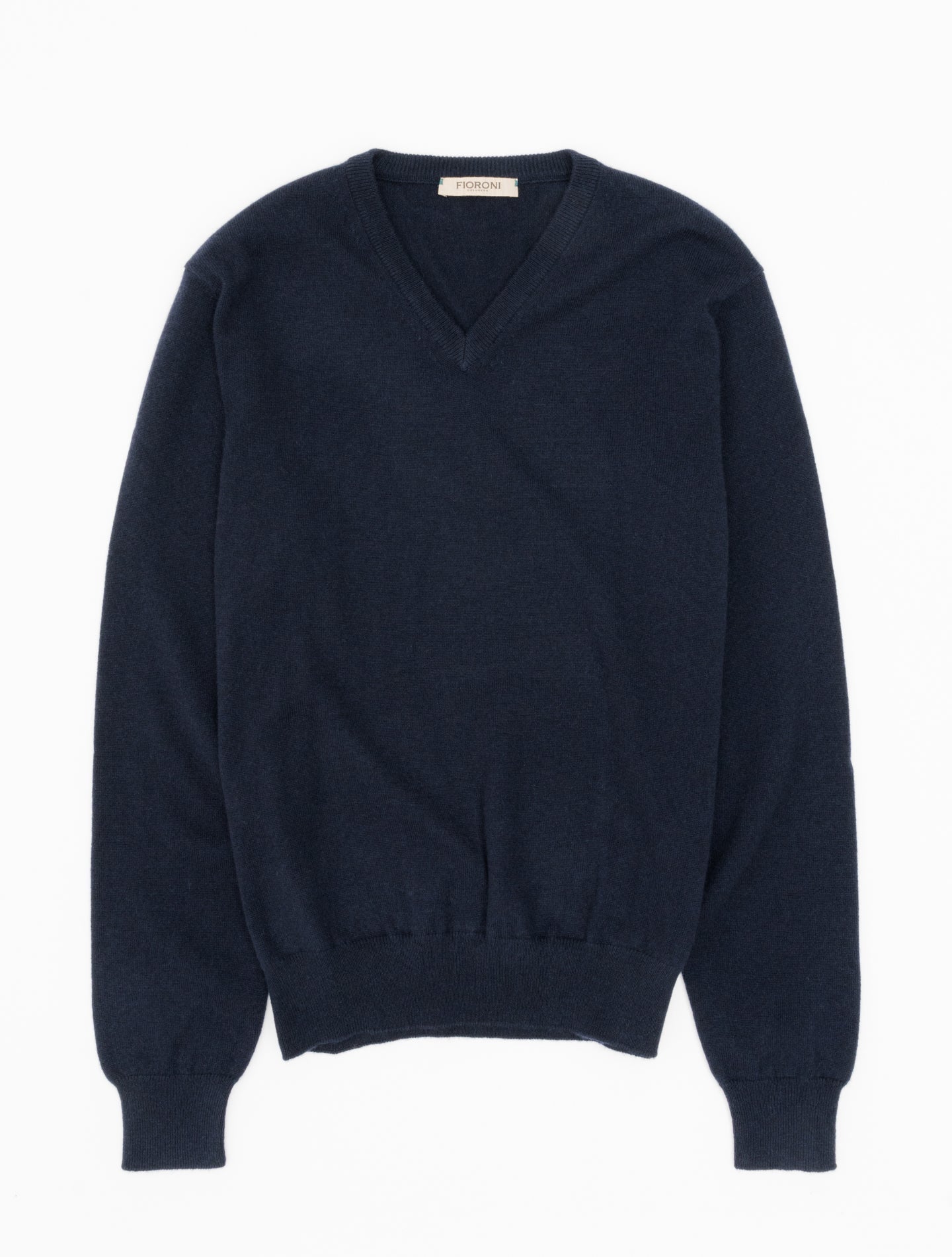Knitted Cashmere V - Neck Navy Fioroni Knitwear 48