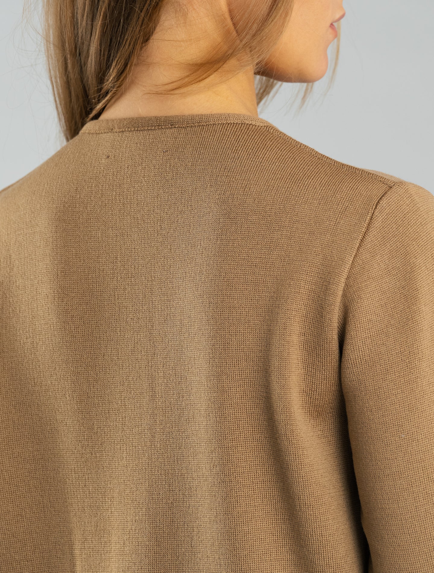 Knitted Short Wool Jacket Camel Lardini Jackets XS