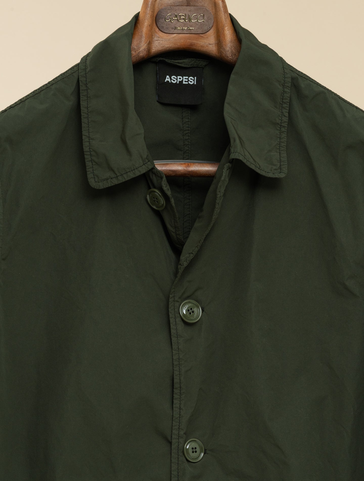 Lemon Water - repellent Nylon Coat Military Aspesi Outerwear M