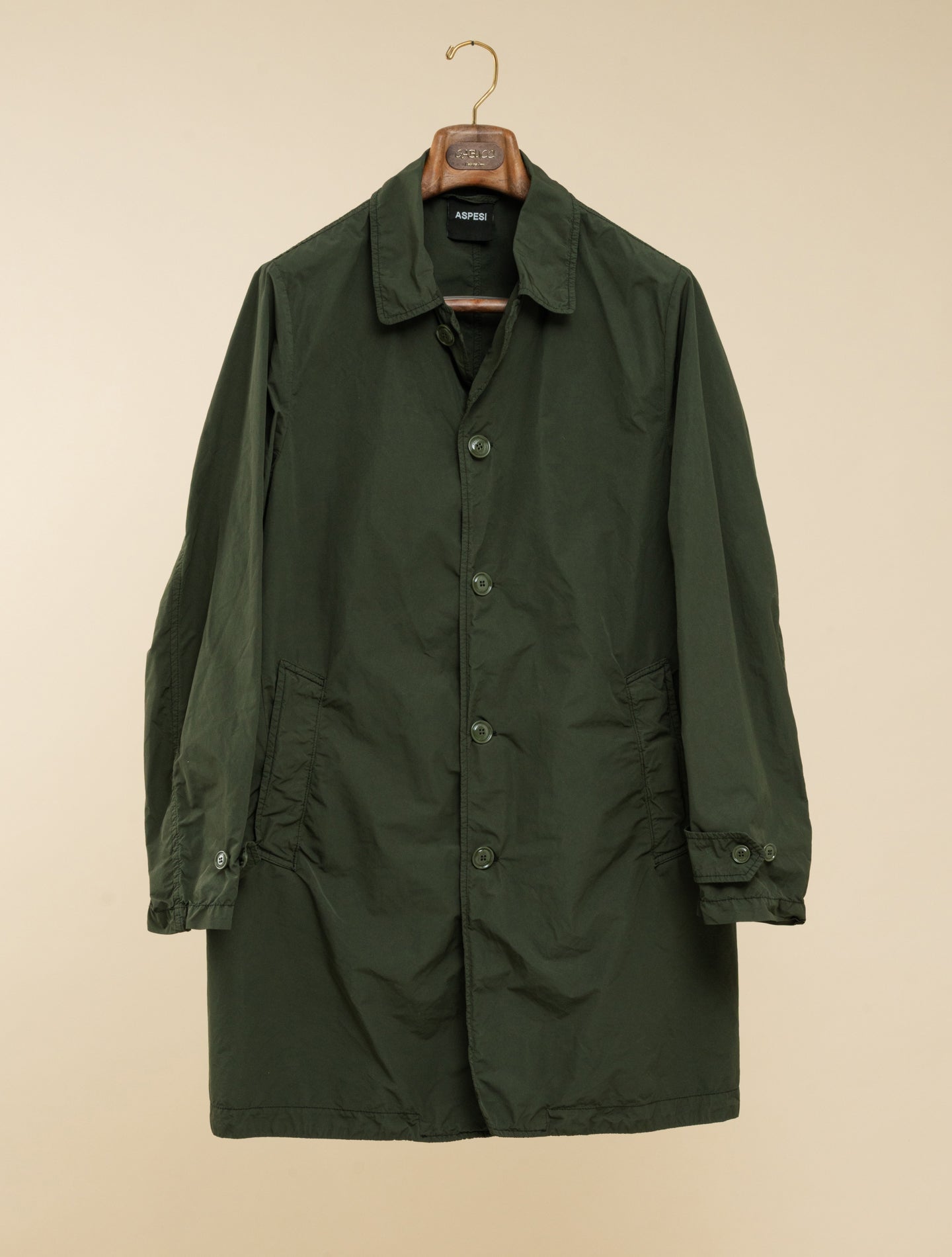 Water-Repellent Nylon Coat | Military Elegance | Gabucci