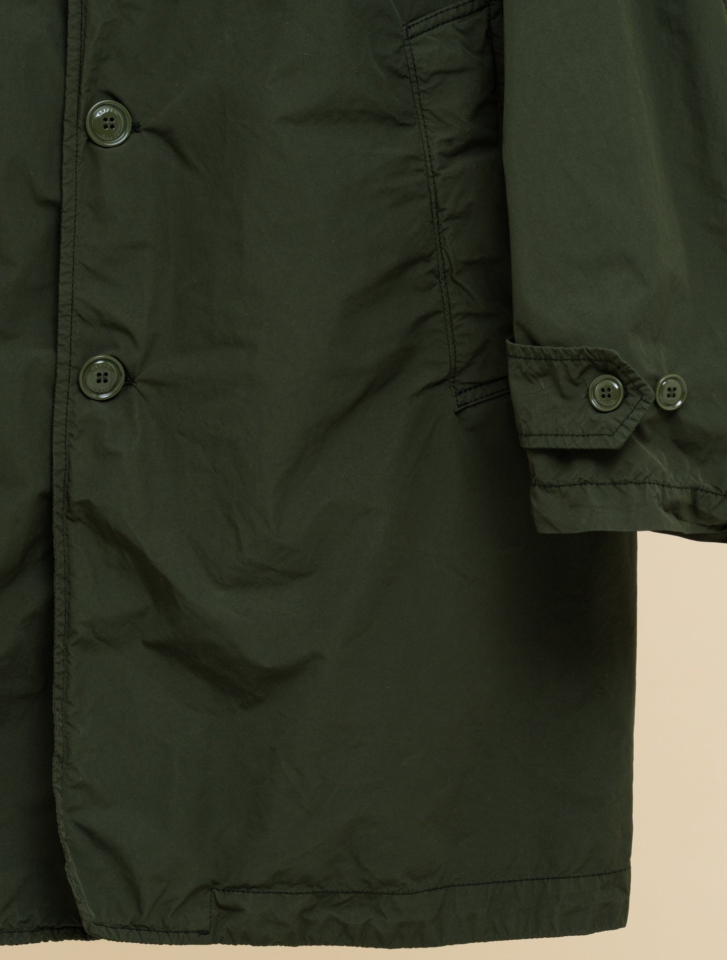 Lemon Water - repellent Nylon Coat Military Aspesi Outerwear M