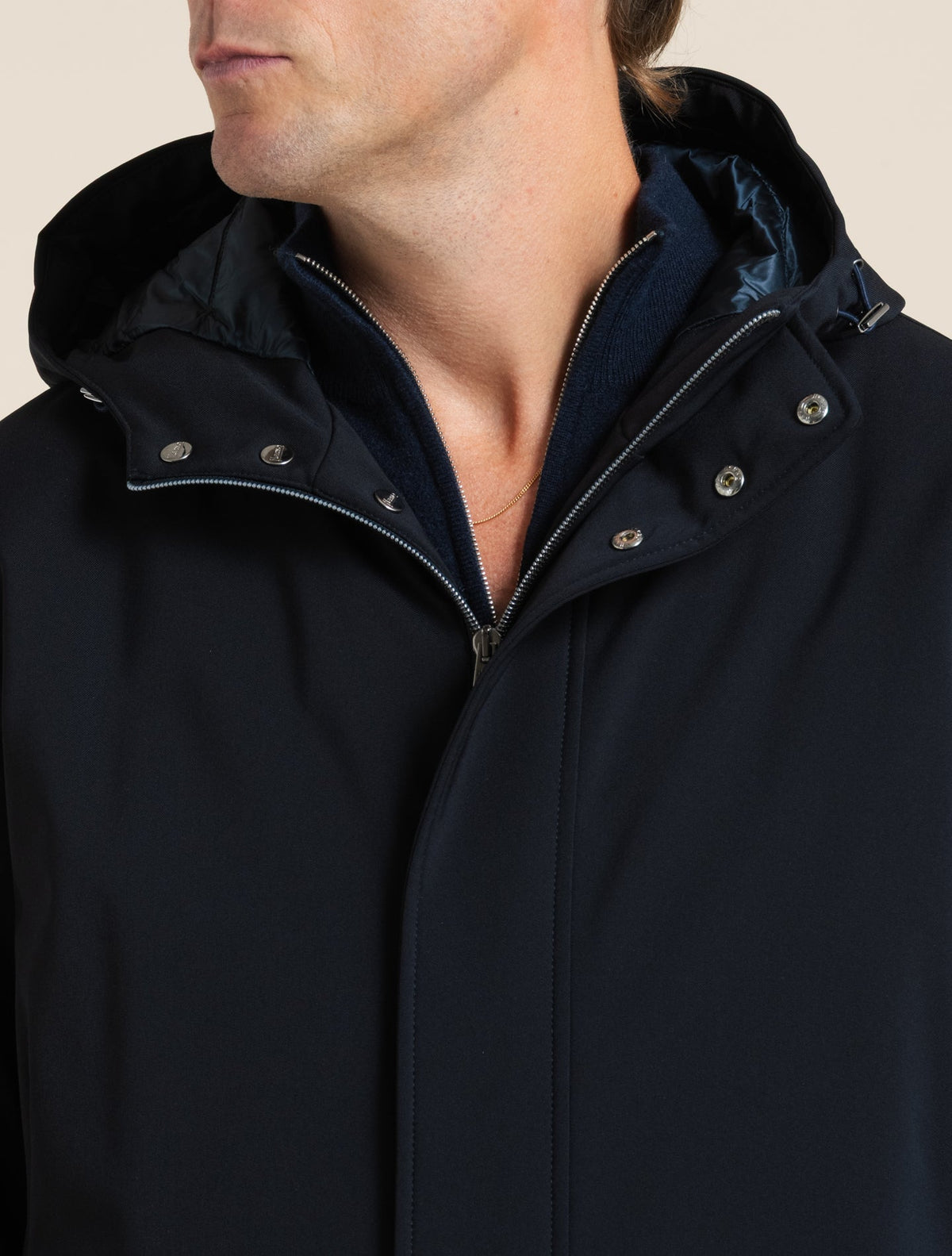 Light Padded Flight Parka Navy Herno Outerwear 48