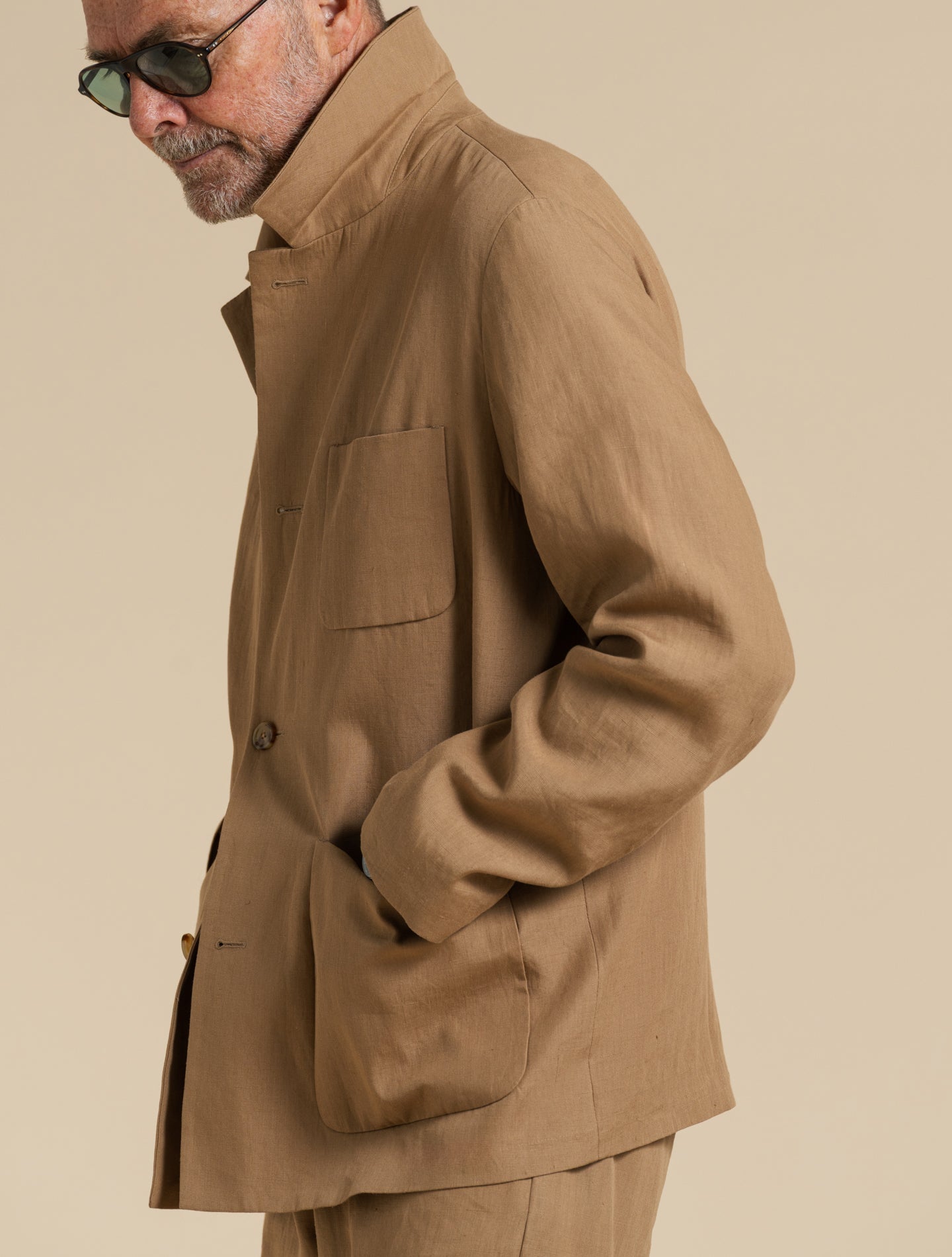 Linen Cotton Silk Shirt Jacket Terra Lardini Jackets 48
