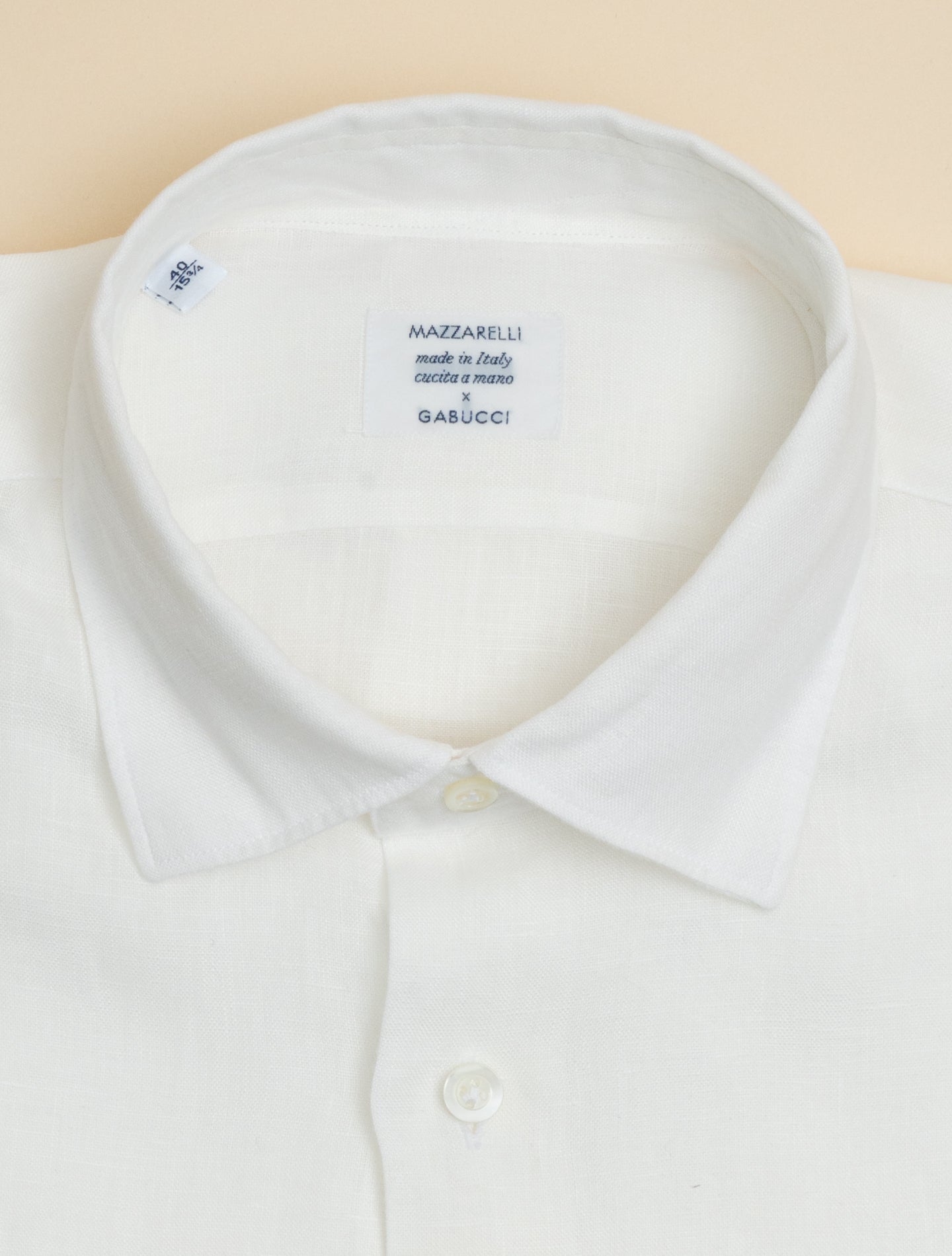 Linen Relaxed Fit Shirt Off White Mazzarelli Shirts 38