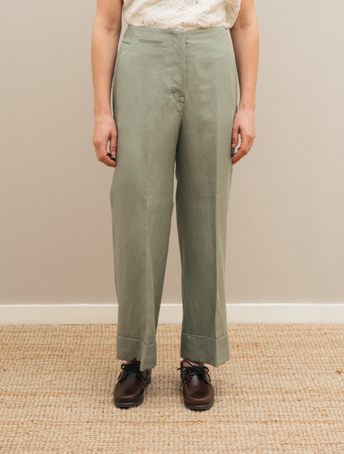 Linen Viscose High Waist Trousers Rosmery Slowear Trousers IT 38
