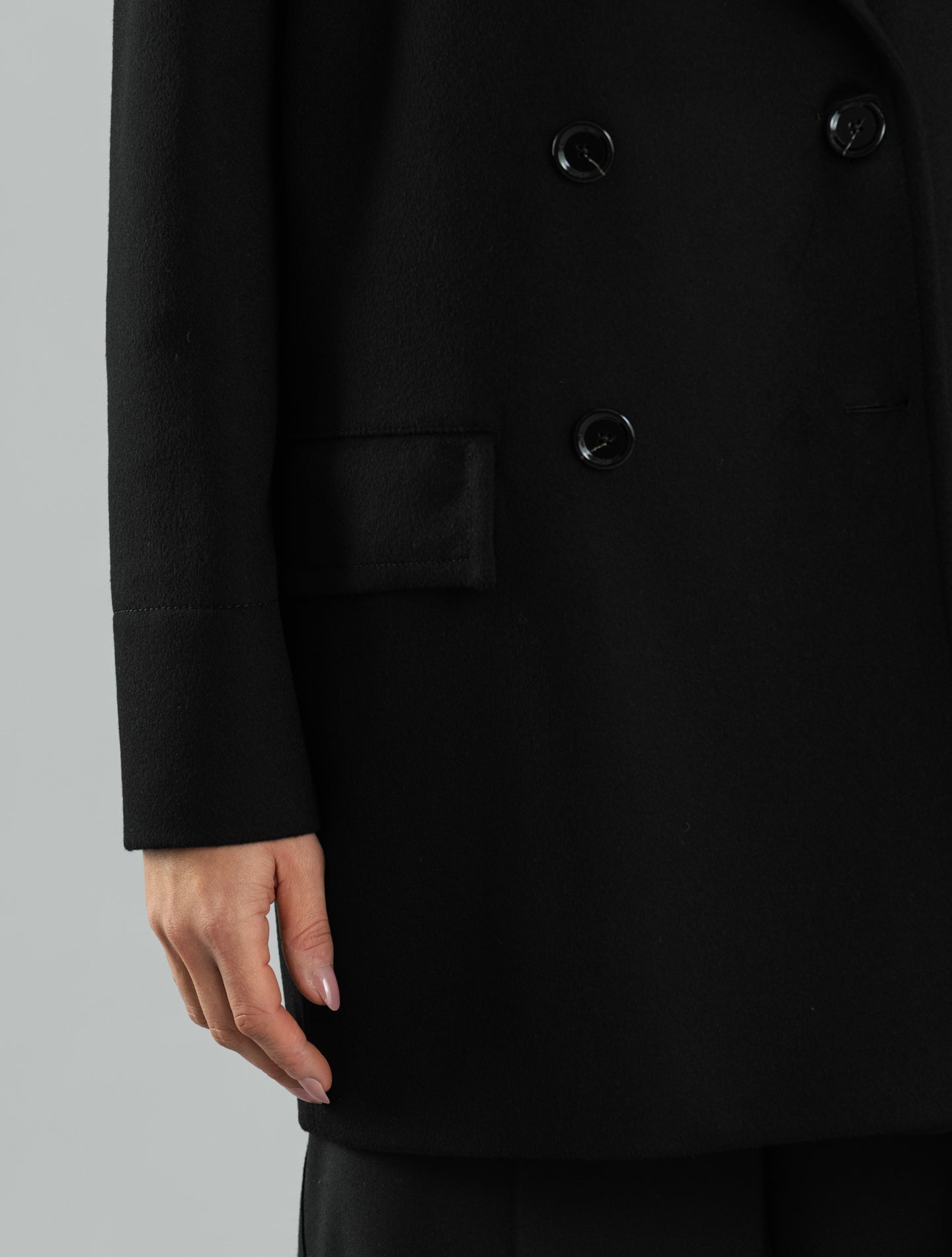 Loro Piana Wool Peacoat Black Lardini Outerwear IT 38