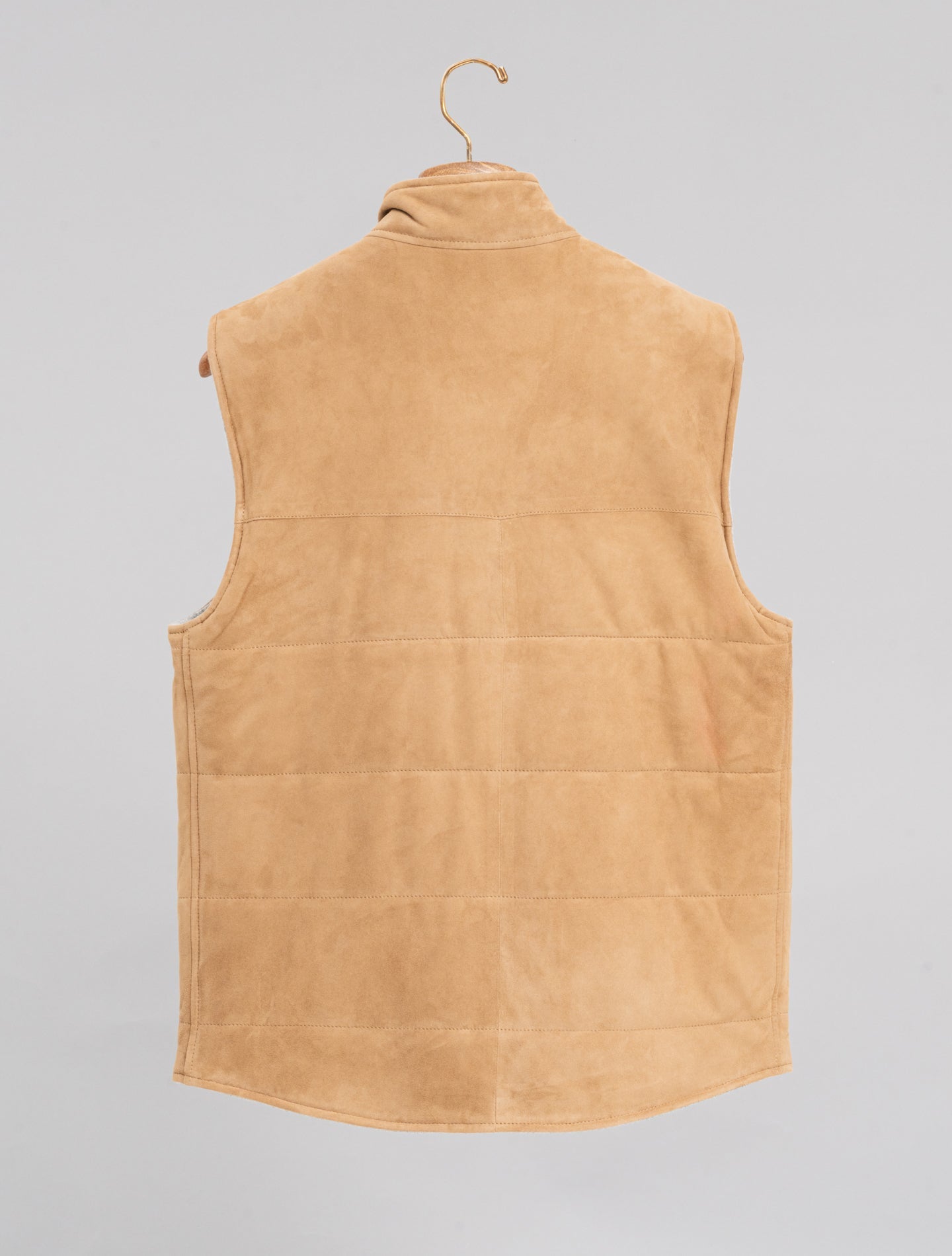 Luca Suede Vest Beige Manto Outerwear 48