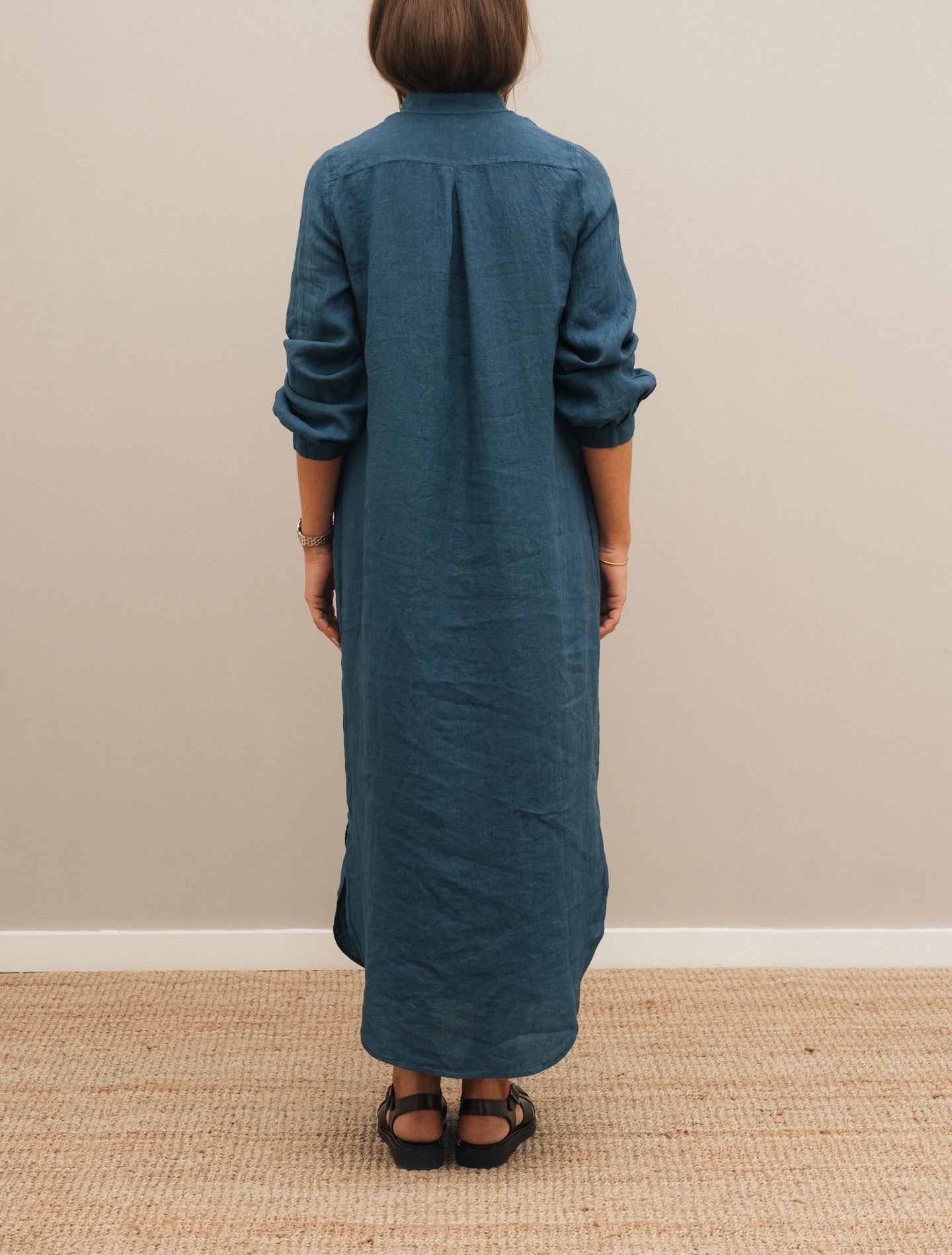 Madama Maxi Linen Dress Blue Massimo Alba Dresses XS